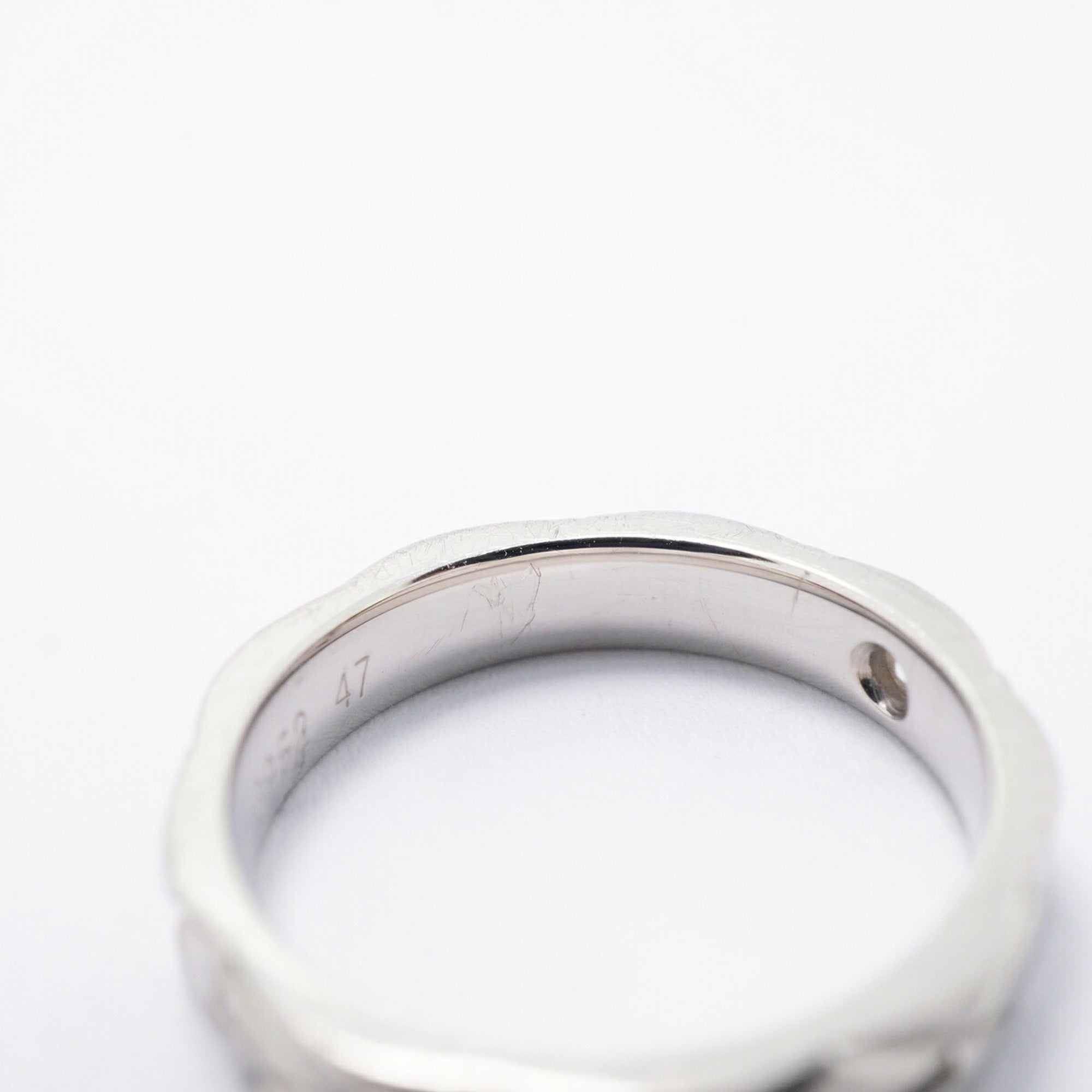Chanel Platinum 950 Band Ring (Pre-Owned)