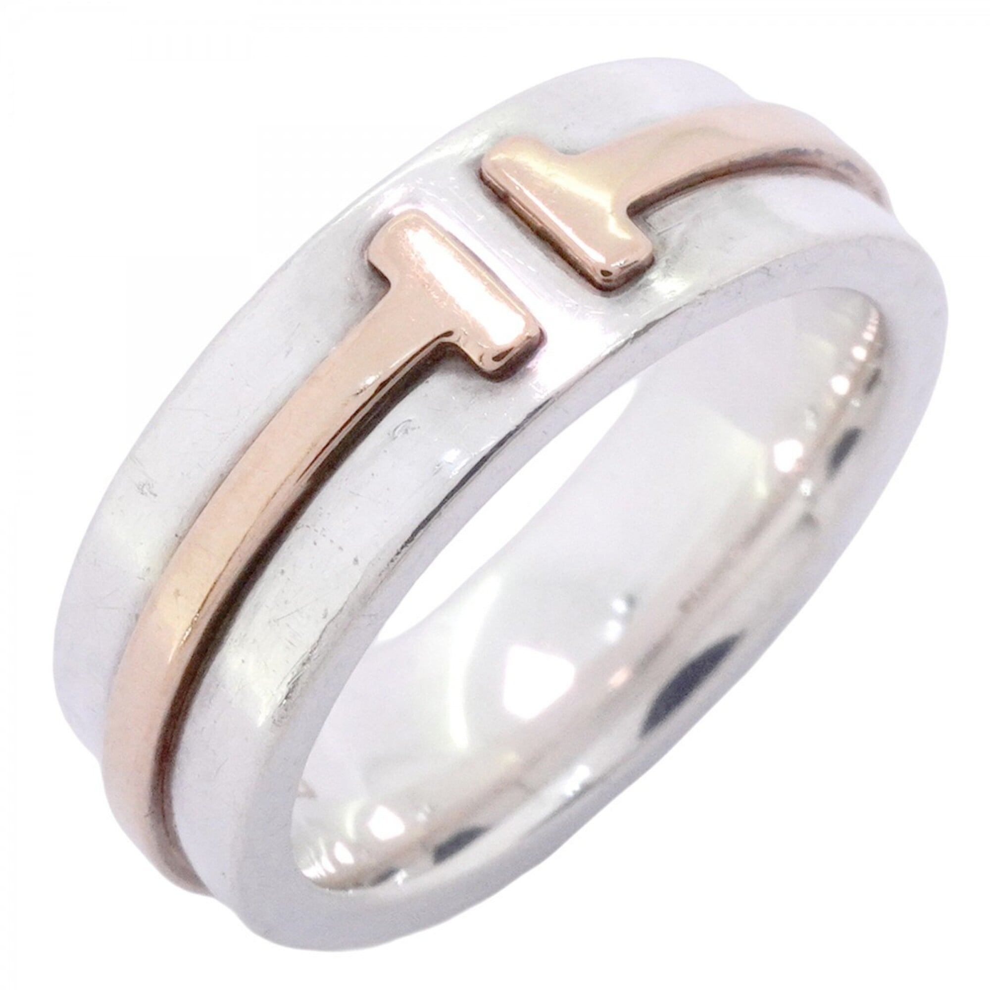 Tiffany Pink Gold (18K) Silver 925 Band Ring (Pre-Owned)