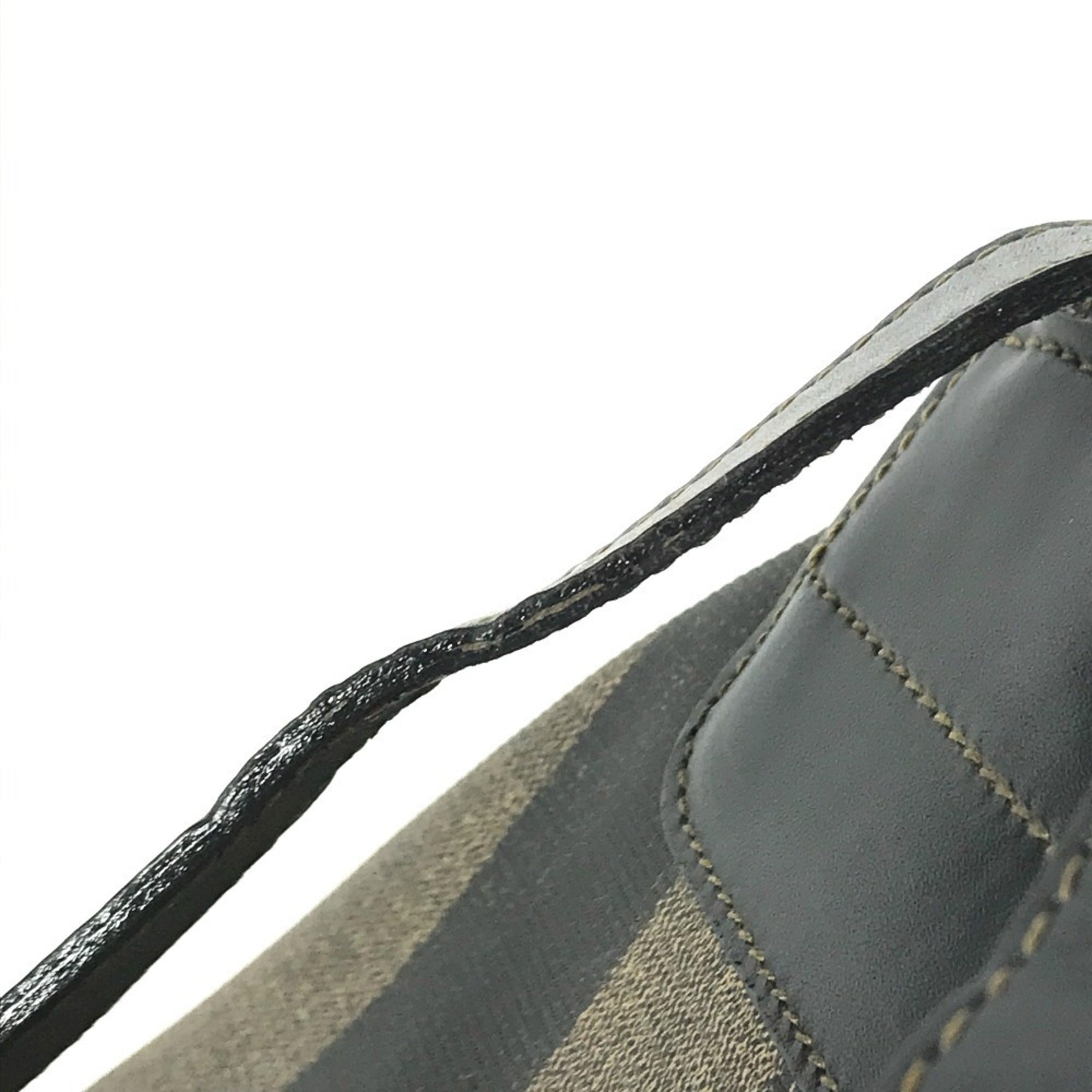 Fendi Black Khaki Pvc Leather Backpack (Pre-Owned)
