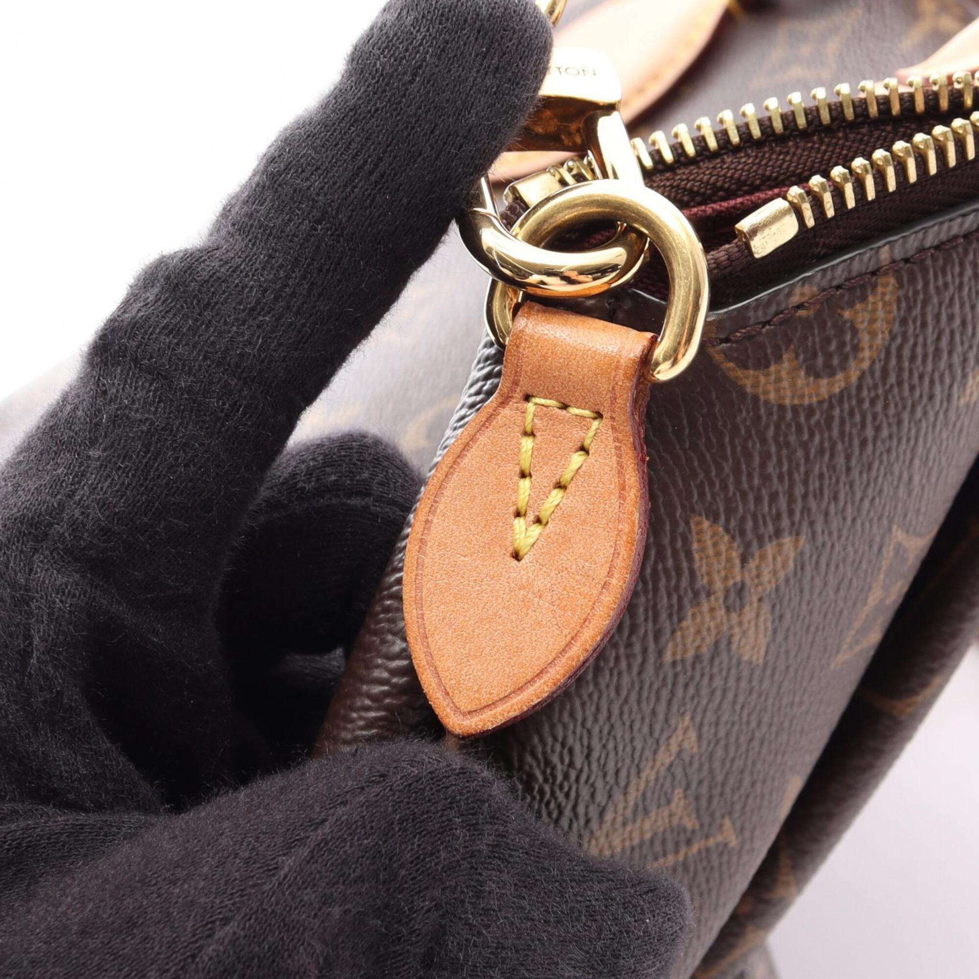 Louis Vuitton Brown Coated Canvas Pvc Monogram Leather Handbag (Pre-Owned)