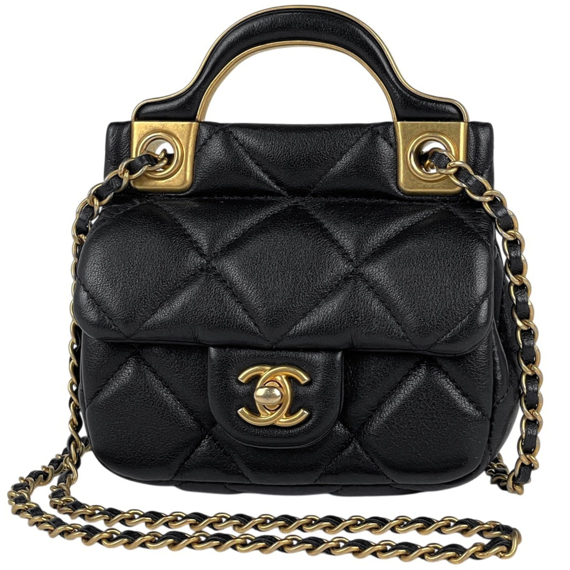 Chanel Black Leather Shoulder Bag (Pre-Owned)