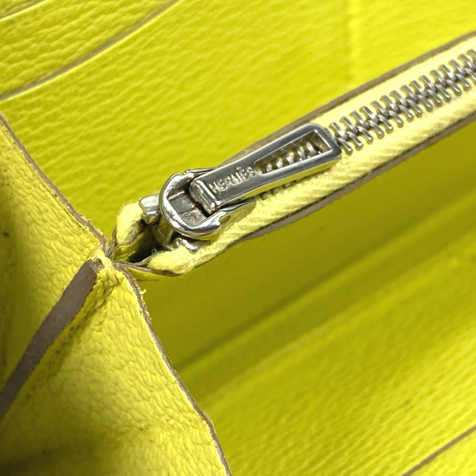 Hermes Yellow Leather Long Wallet (Bi-Fold) (Pre-Owned)