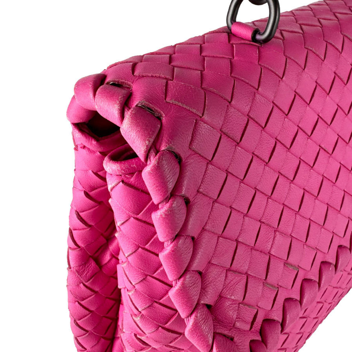 Bottega Veneta Pink Intrecciato Shoulder Bag (Pre-Owned)