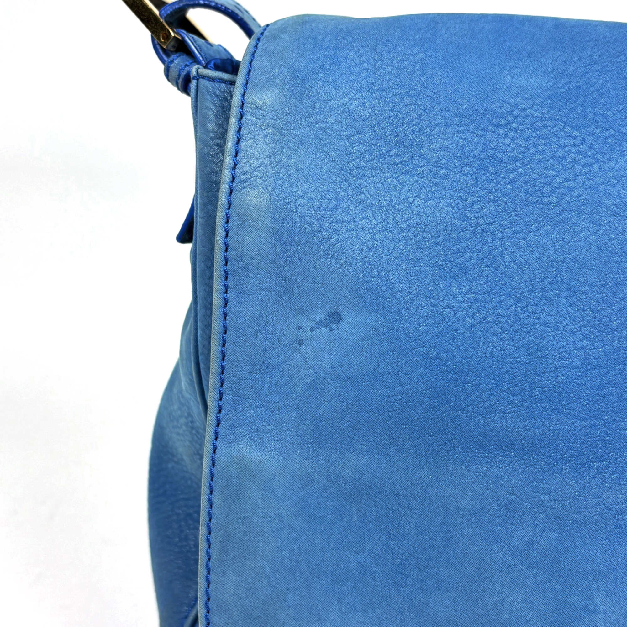 Fendi Blue Leather Shoulder Bag (Pre-Owned)