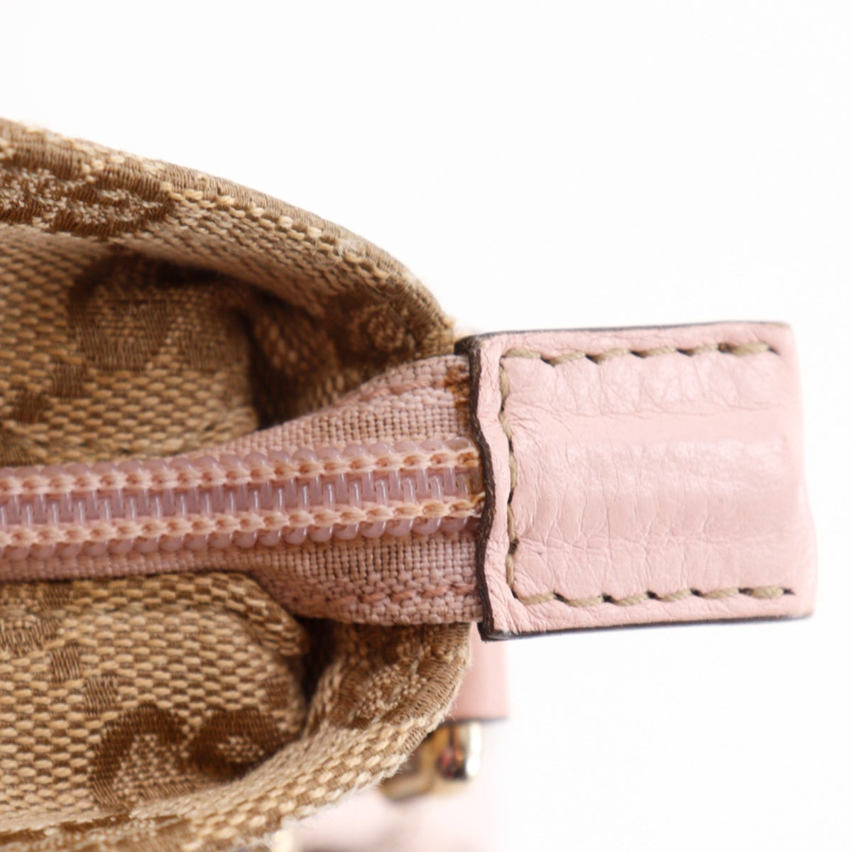 Gucci Gg Canvas Brown Pink Gg Canvas Shoulder Bag (Pre-Owned)