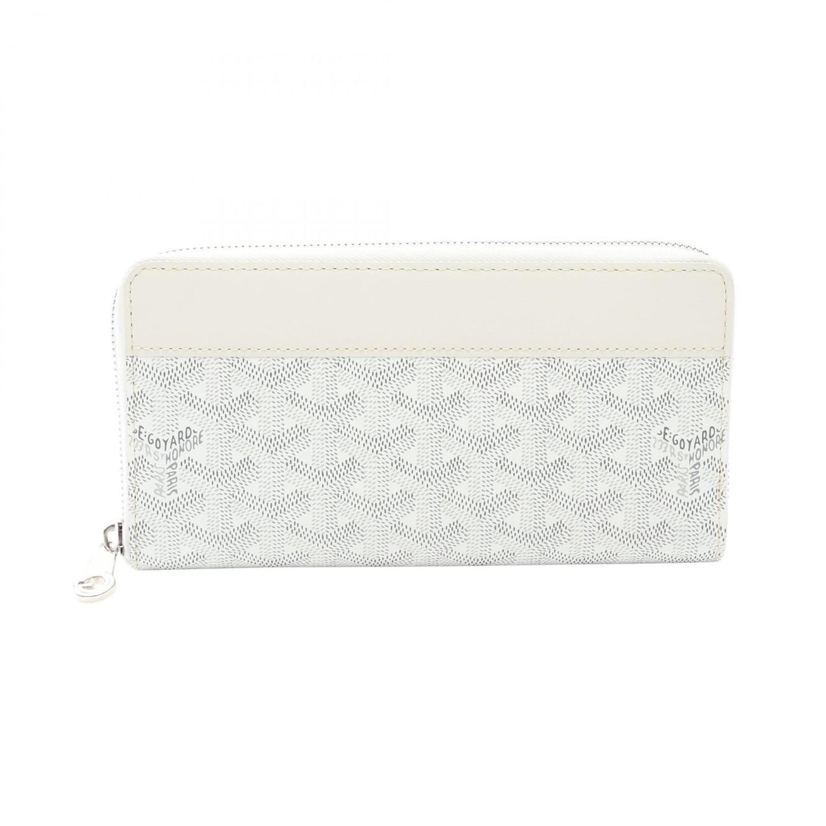 Goyard Gray White Coated Canvas Leather Long Wallet (Bi-Fold) (Pre-Owned)