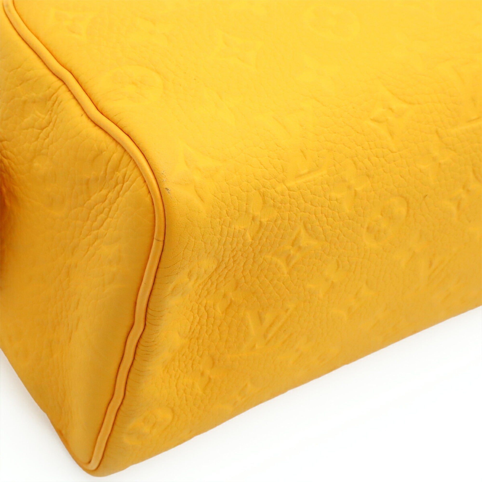 Louis Vuitton Saffron Yellow Leather Clutch Bag Handbag Pouch (Pre-Owned)
