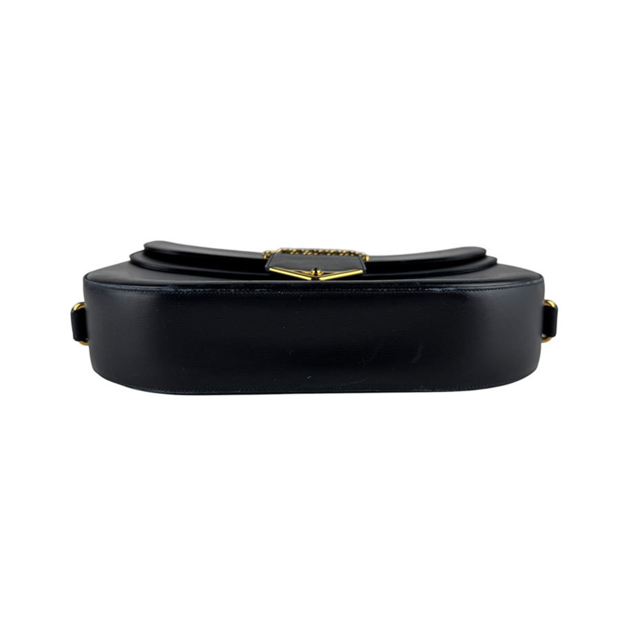 Cartier Navy Leather Shoulder Bag (Pre-Owned)