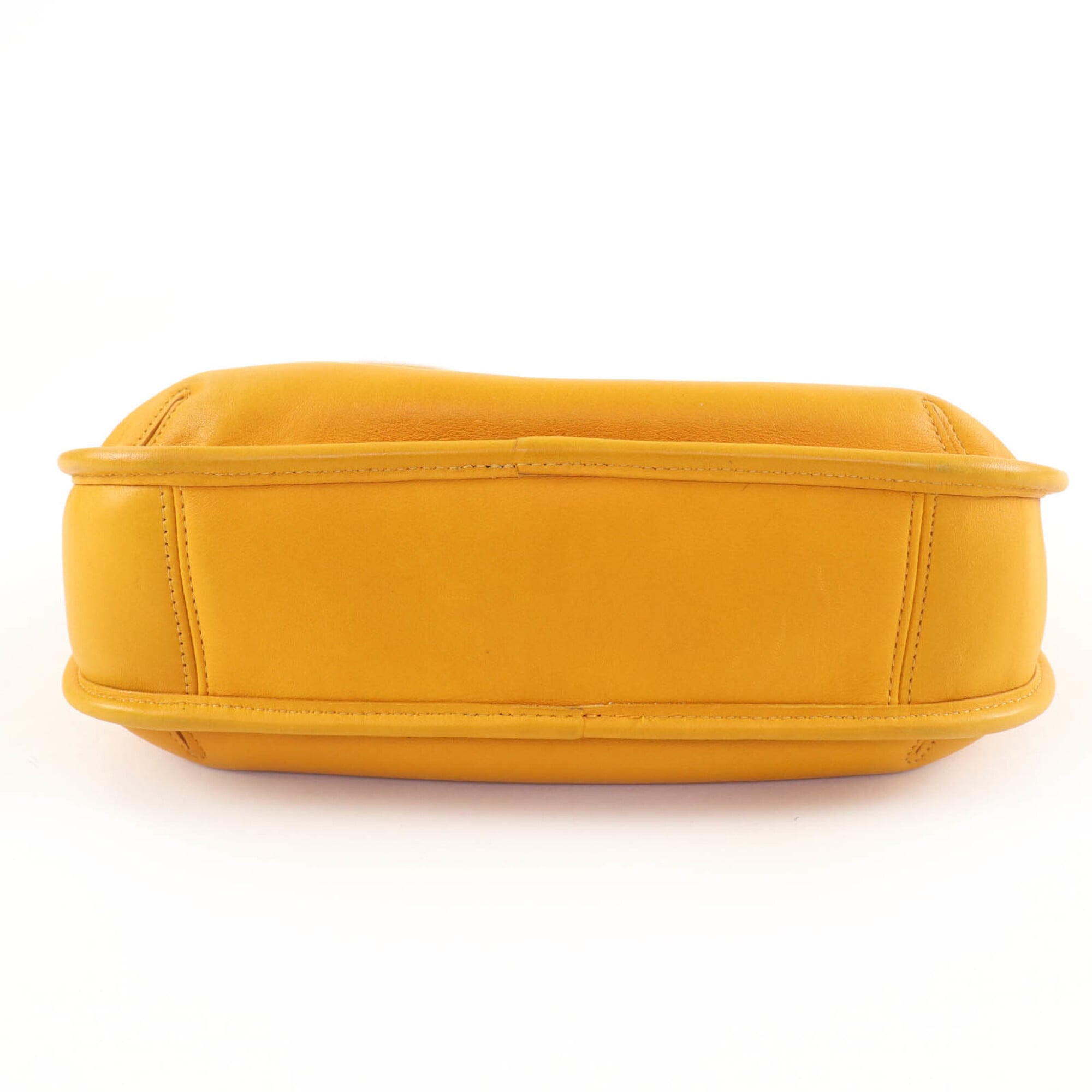 Coach Yellow Leather Shoulder Bag (Pre-Owned)
