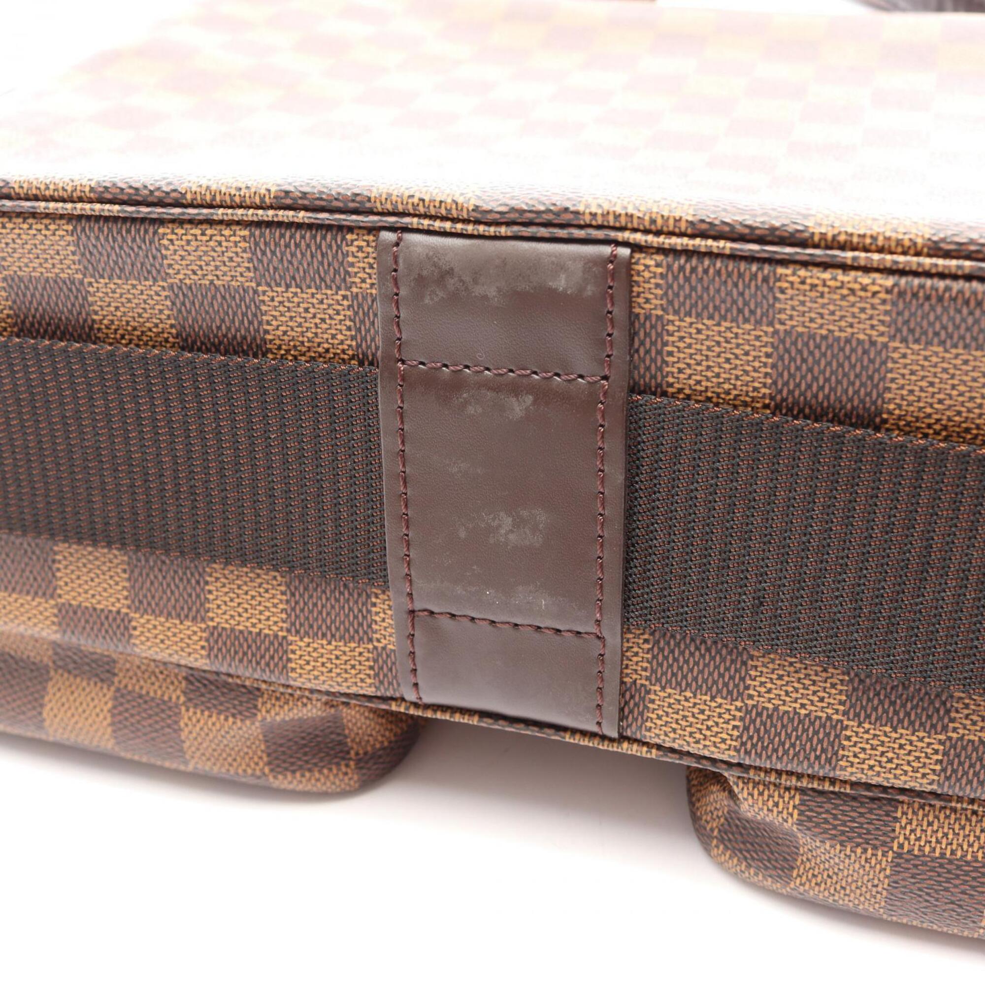 Louis Vuitton Brown Ebene Coated Canvas Leather Handbag Shoulder Bag (Pre-Owned)
