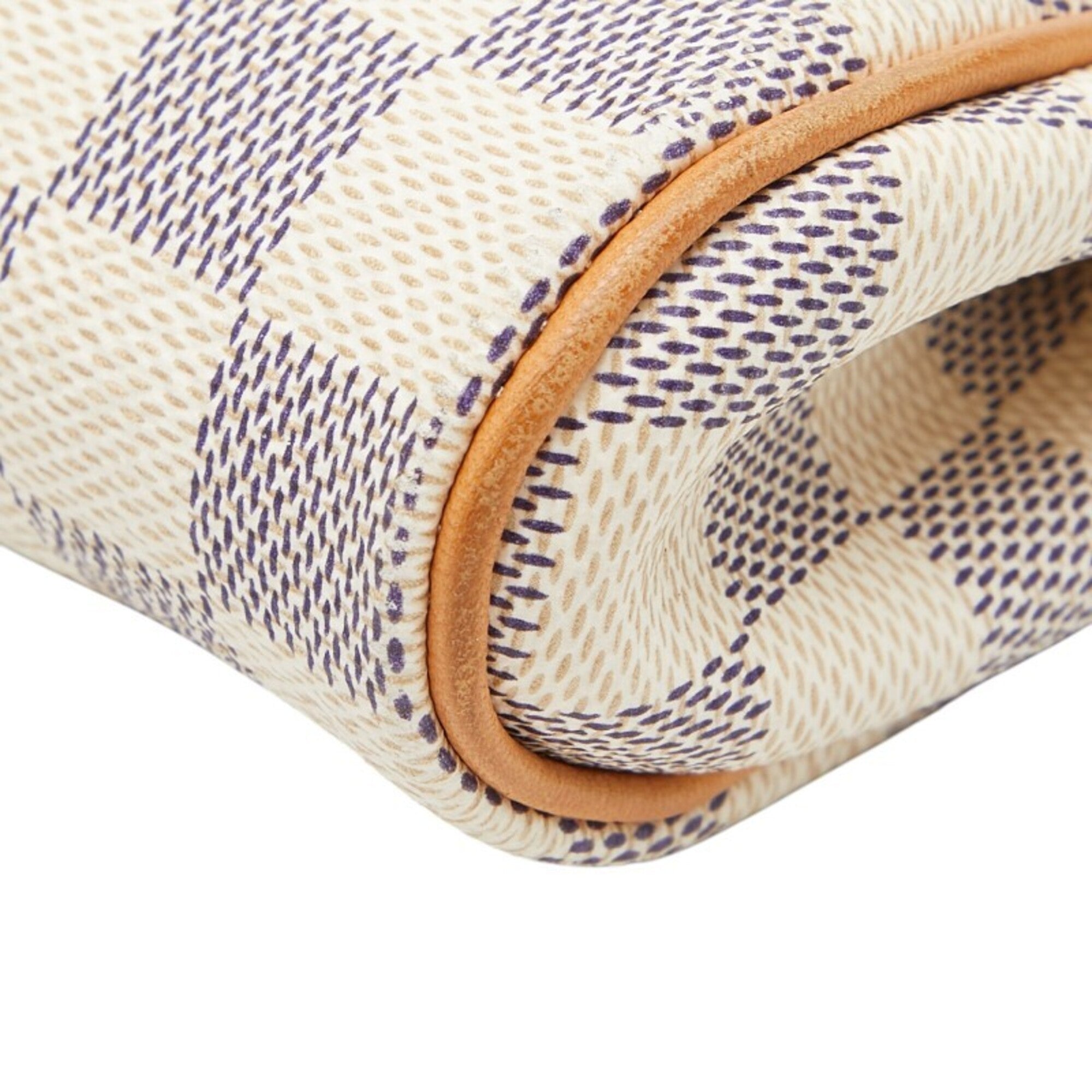 Louis Vuitton Damier Azur White Pvc Leather Handbag Shoulder Bag (Pre-Owned)
