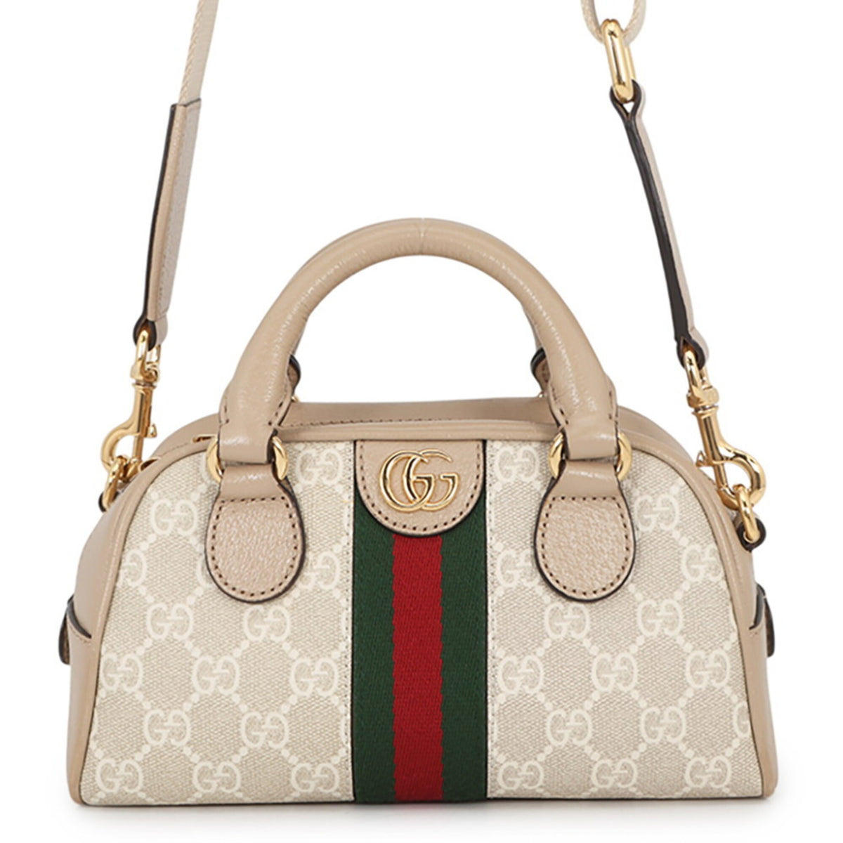 Gucci Beige Gg Supreme Leather Handbag Shoulder Bag (Pre-Owned)