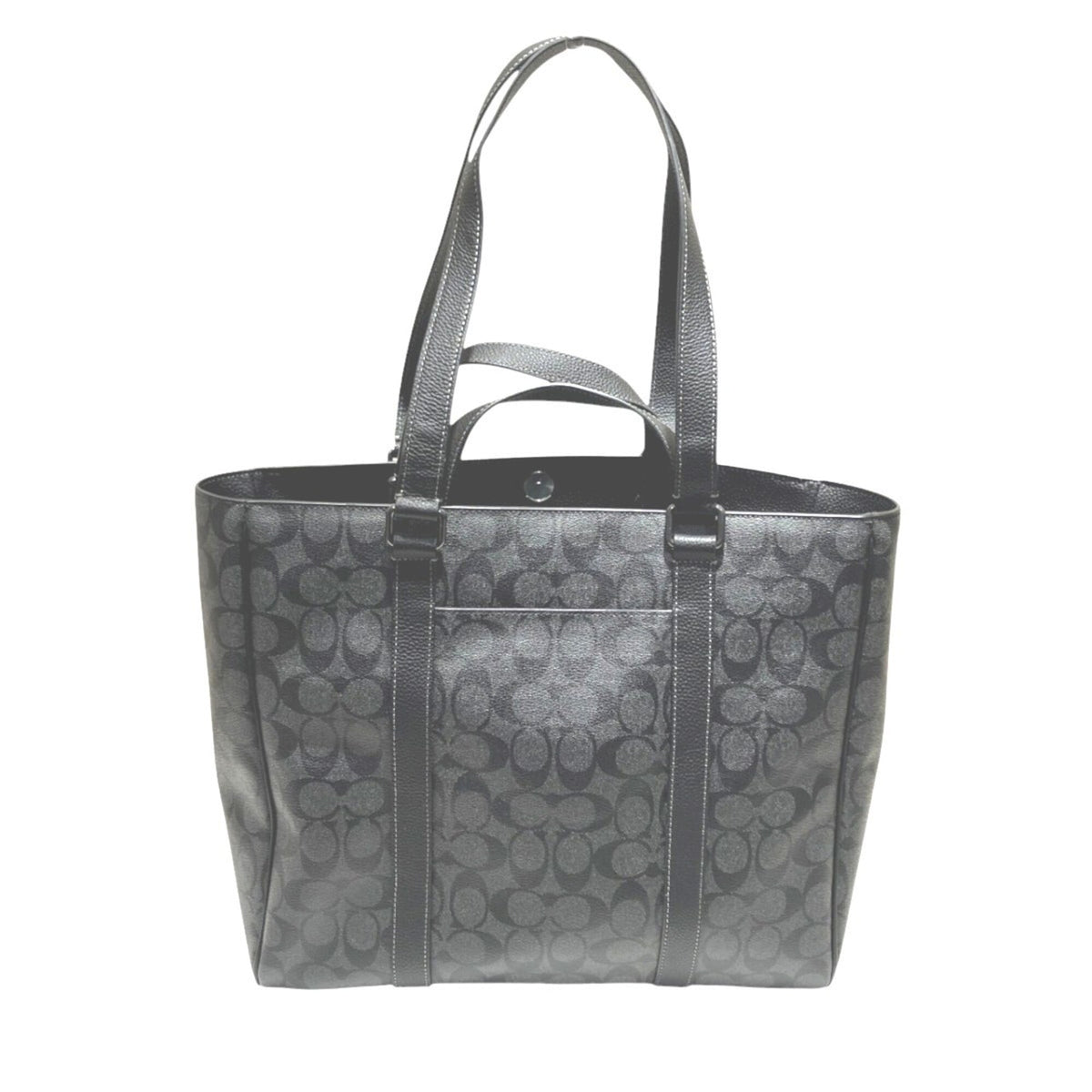 Coach Gray Pvc Leather Tote Bag (Pre-Owned)
