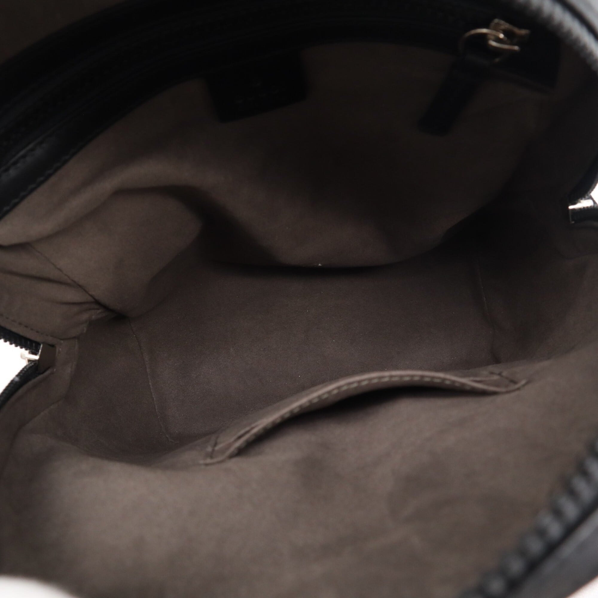 Gucci Beige Brown Canvas Leather Backpack (Pre-Owned)