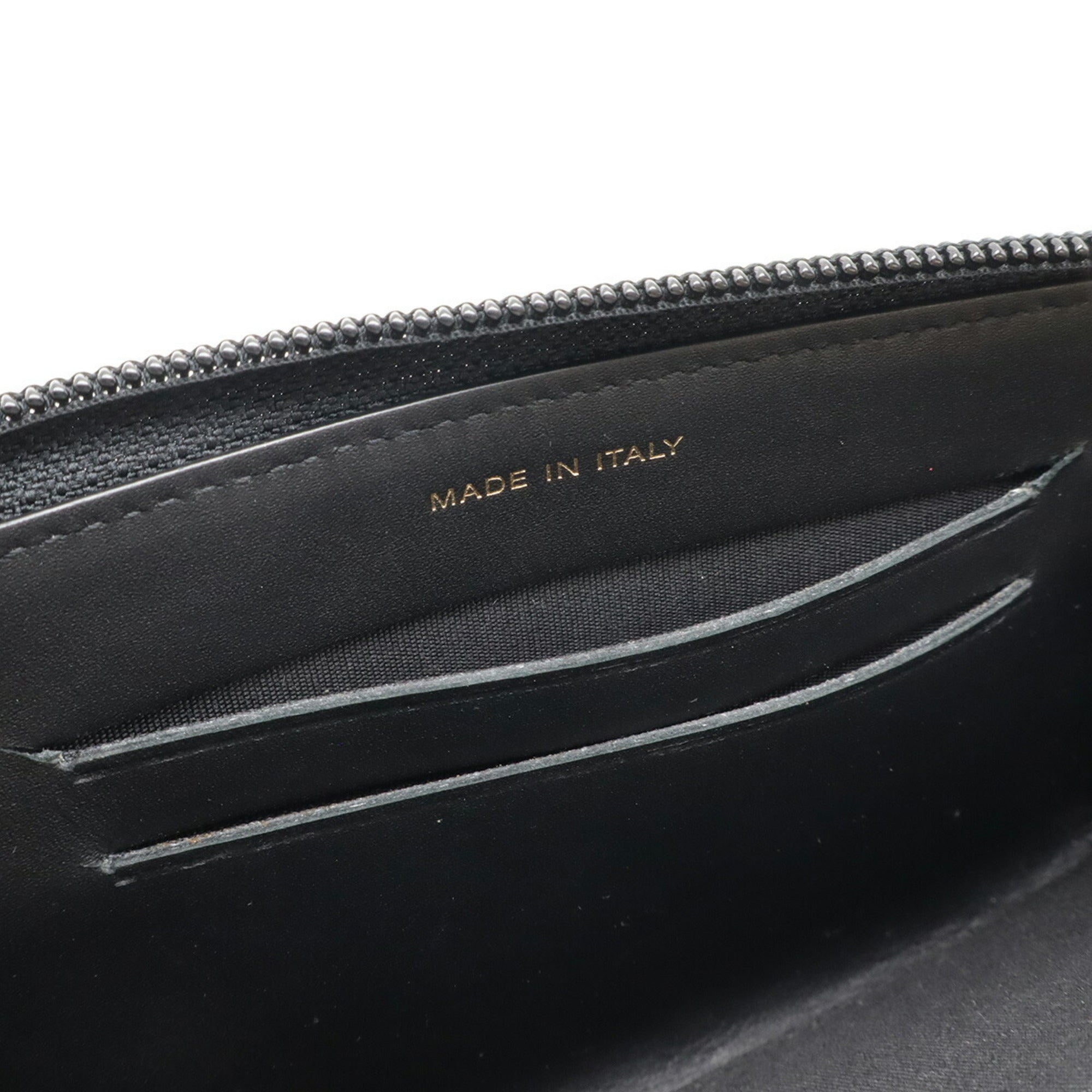 Chanel Black Grained Calfskin Leather Long Wallet (Bi-Fold) (Pre-Owned)