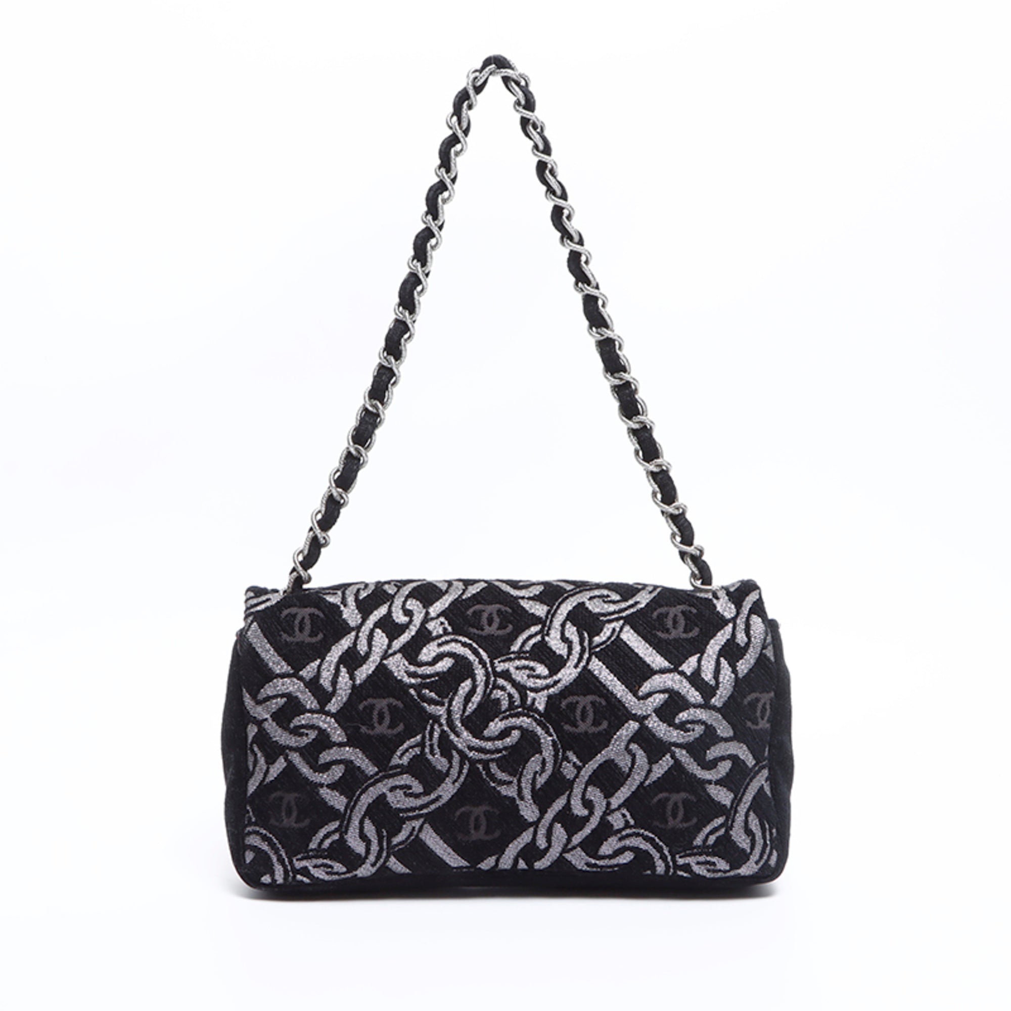 Chanel Black Embroidery Handbag (Pre-Owned)