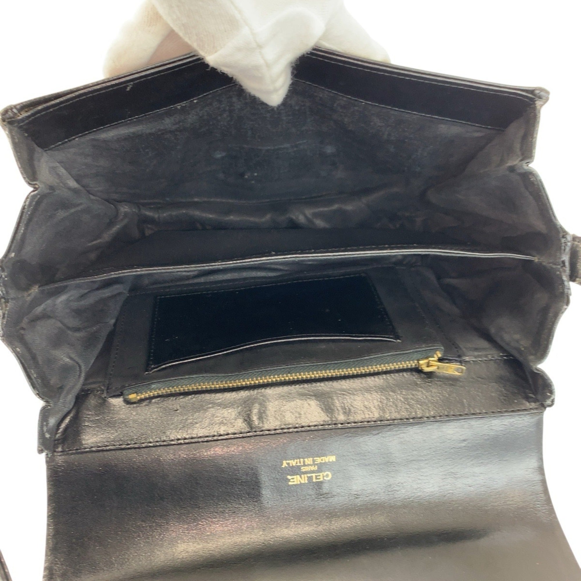 Celine Black Leather Shoulder Bag (Pre-Owned)