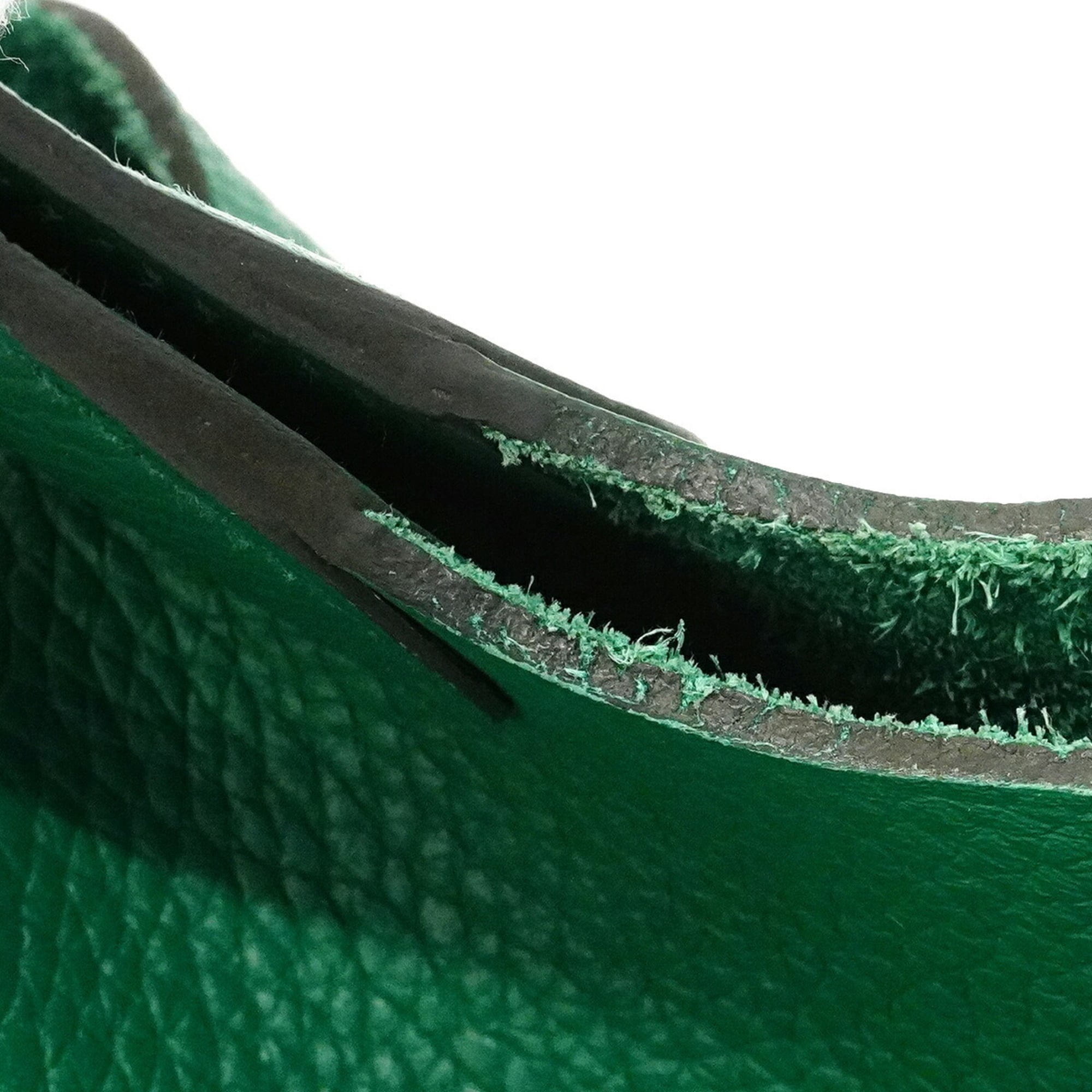 Hermes Green Taurillon Clemence Leather Handbag (Pre-Owned)