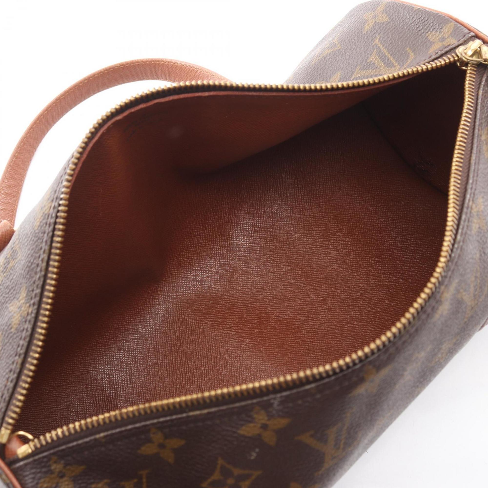 Louis Vuitton Brown Coated Canvas Leather Handbag Pouch (Pre-Owned)