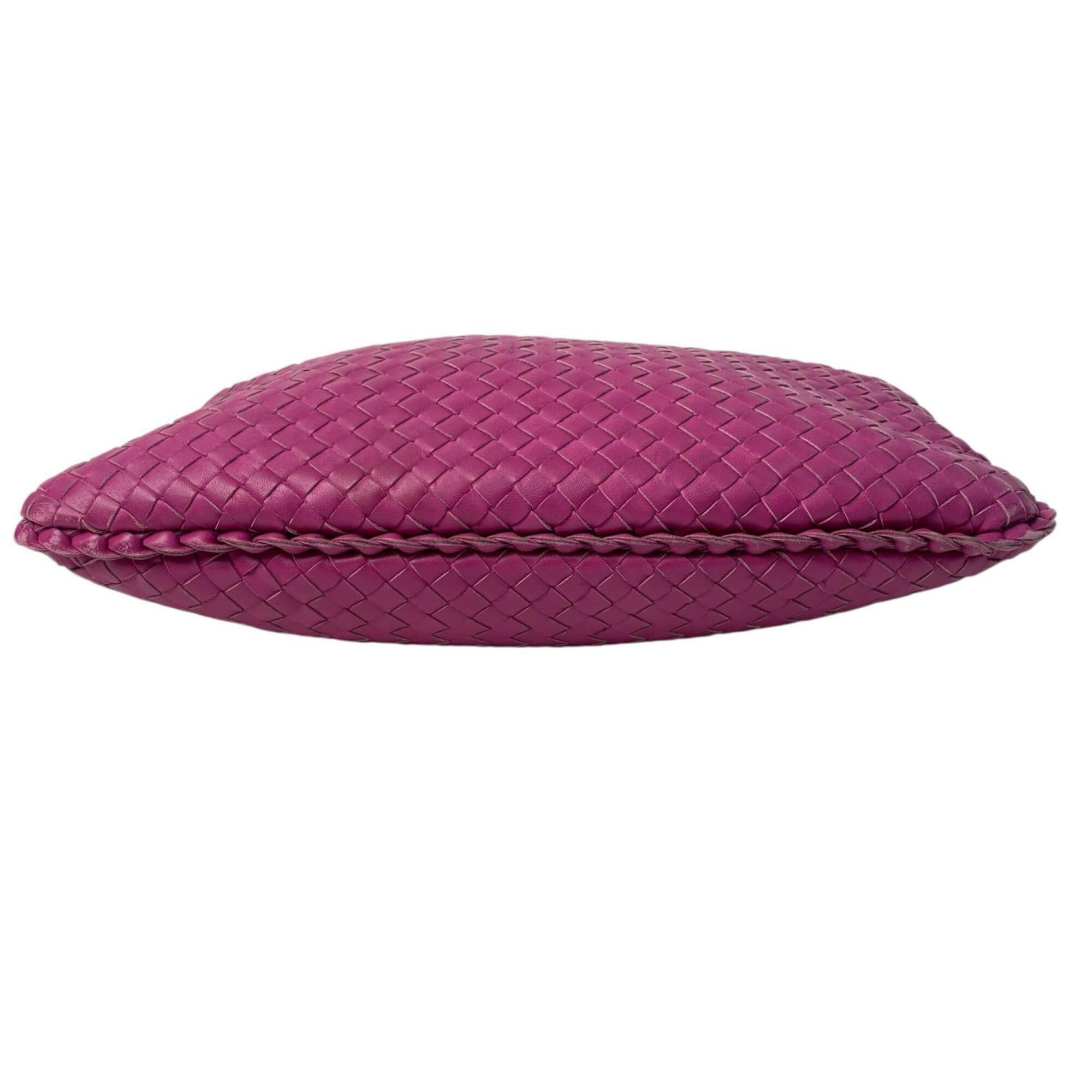 Bottega Veneta Pink Purple Leather Shoulder Bag (Pre-Owned)