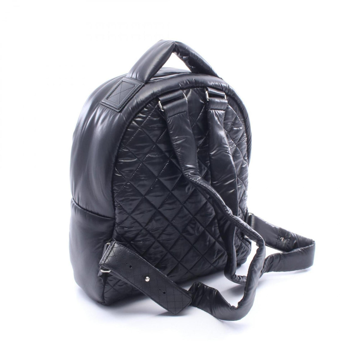 Chanel Black Nylon Leather Backpack (Pre-Owned)