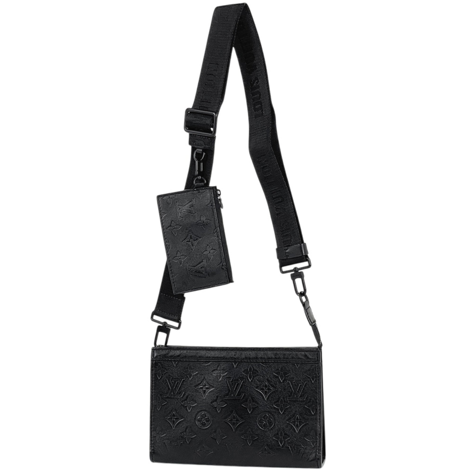 Louis Vuitton Monogram Shadow Black Noir Monogram Shadow Shoulder Bag (Pre-Owned)