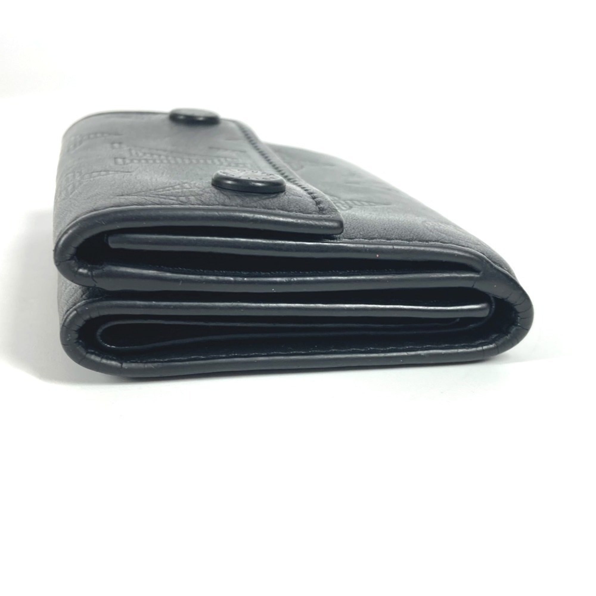Louis Vuitton Monogram Shadow Black Noir Monogram Shadow Wallet (Tri-Fold) (Pre-Owned)