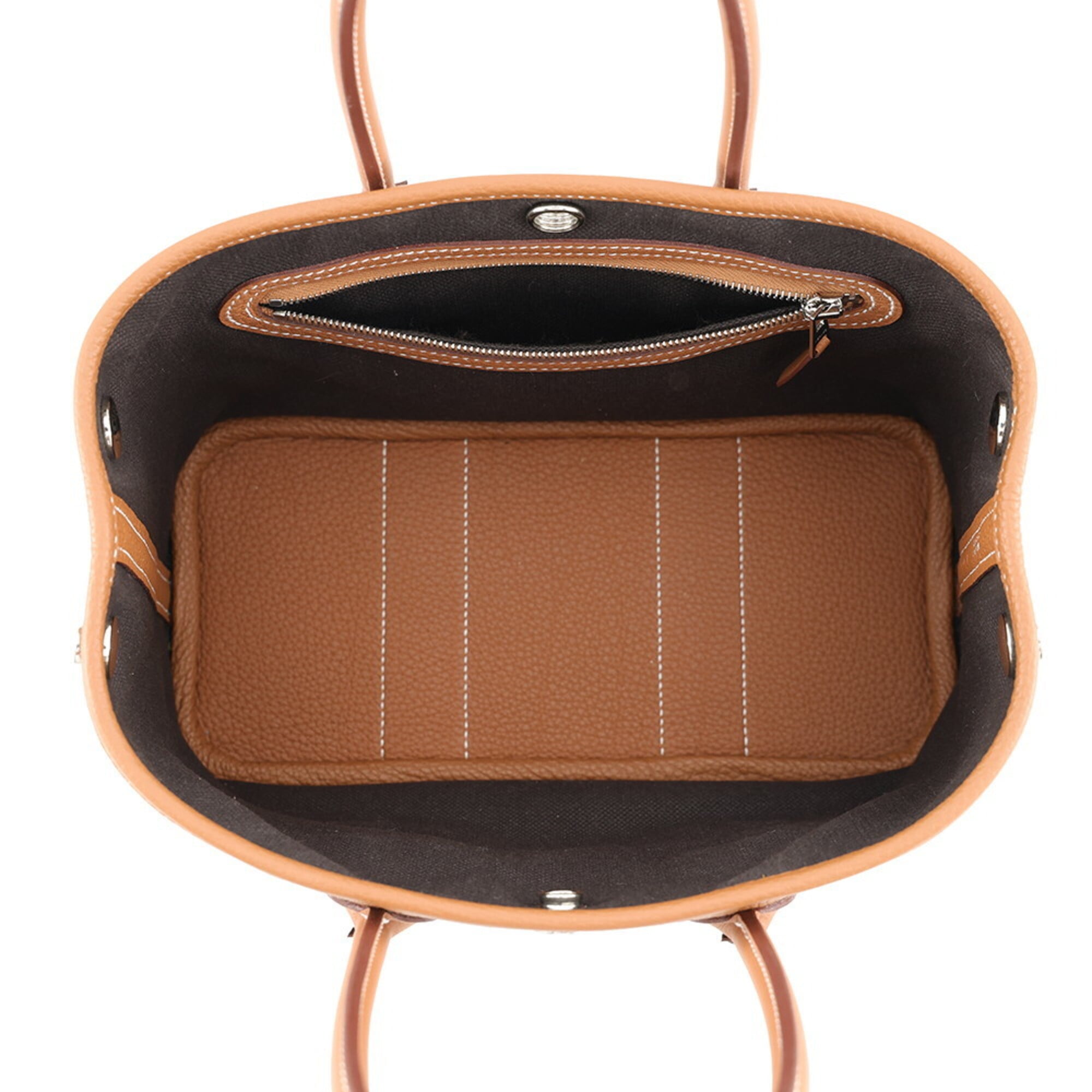 Hermes Garden Gold Togo Leather Swift Leather Handbag Tote Bag (Pre-Owned)