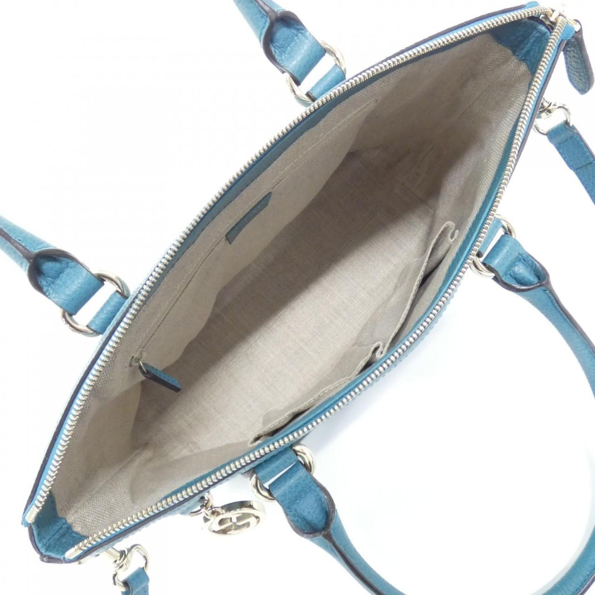 Gucci Light Blue Leather Handbag (Pre-Owned)