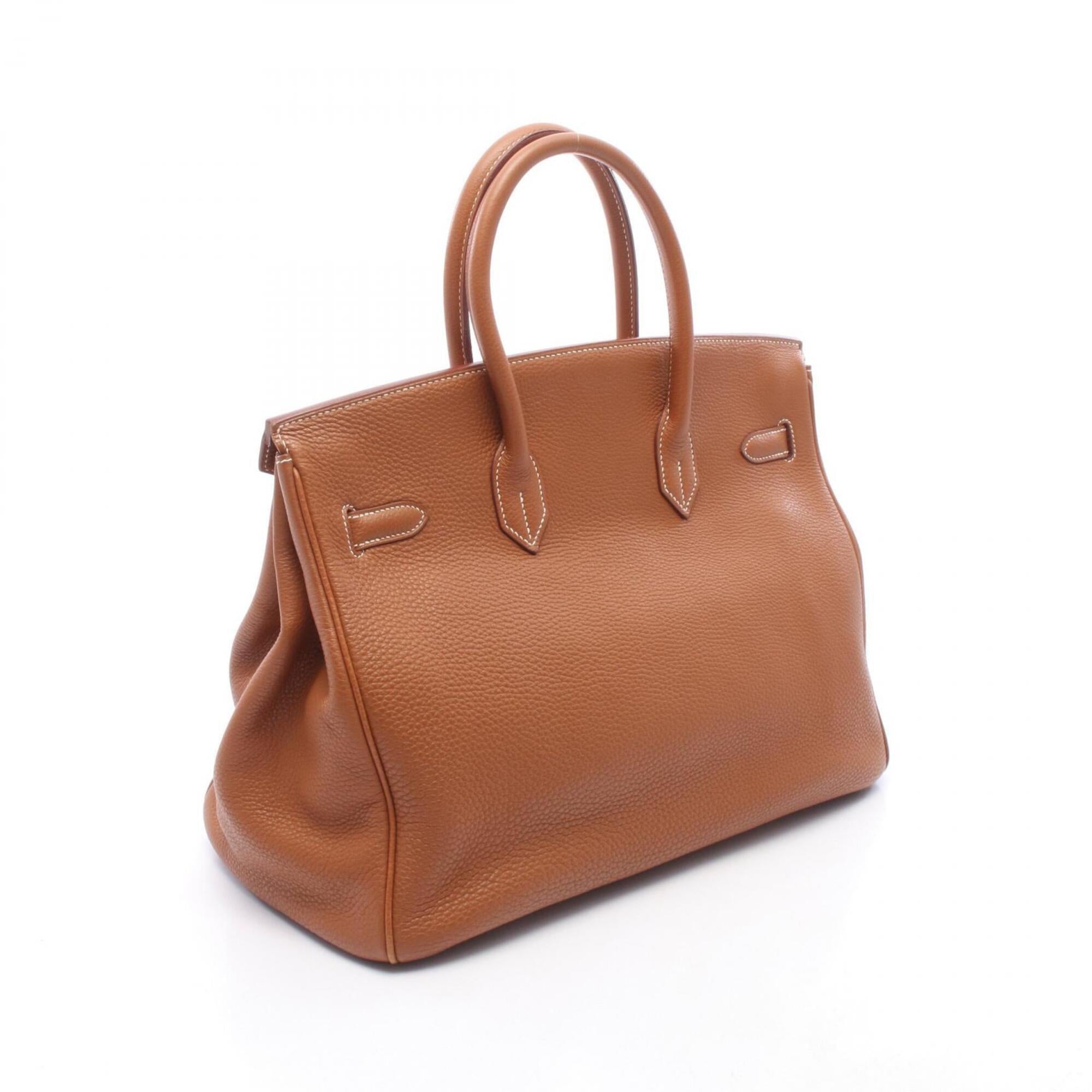 Hermes Brown Taurillon Clemence Leather Handbag (Pre-Owned)
