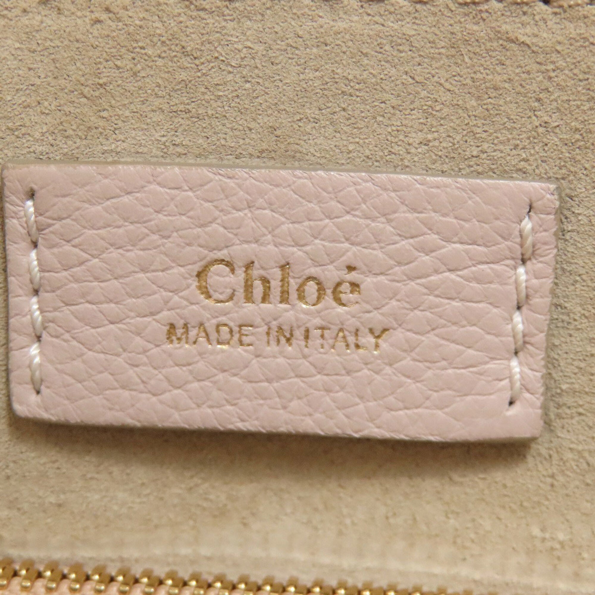 Chloé Pink Beige Leather Handbag (Pre-Owned)