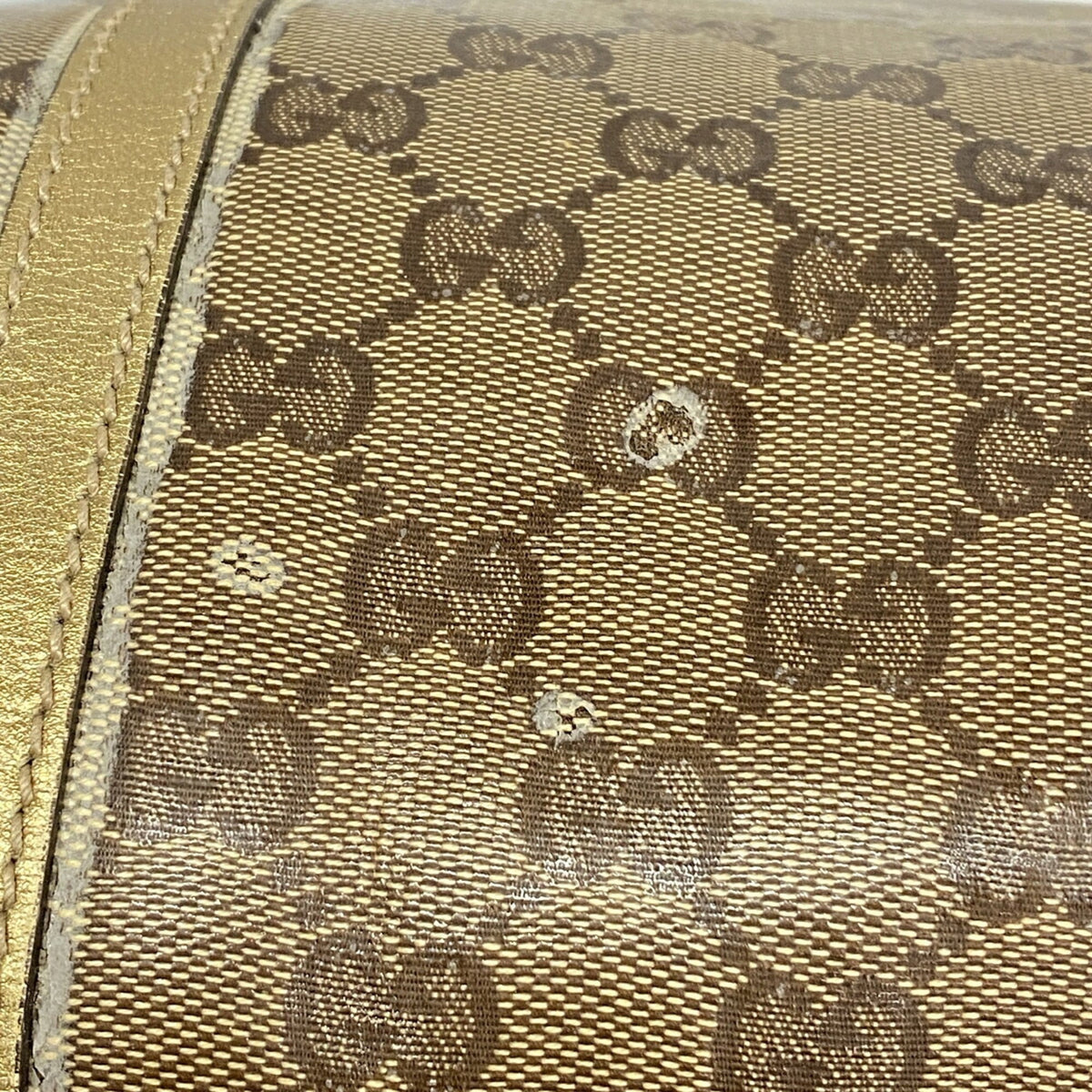 Gucci Brown Coated Canvas Tote Bag (Pre-Owned)