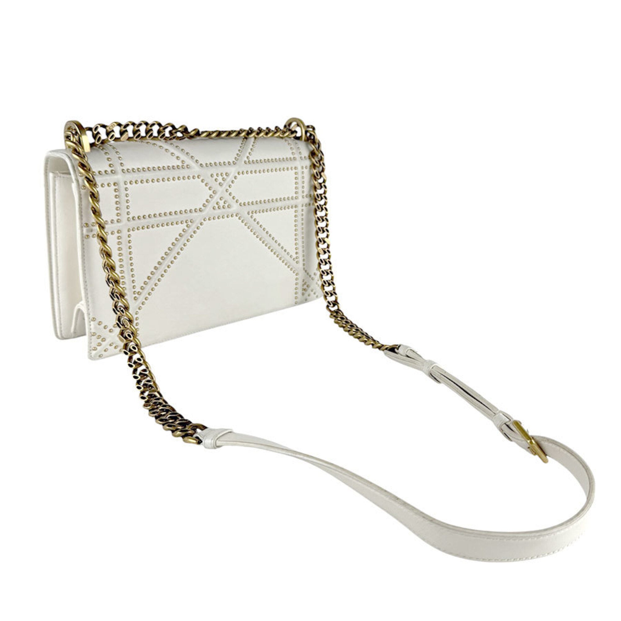 Christian Dior White Leather Shoulder Bag (Pre-Owned)