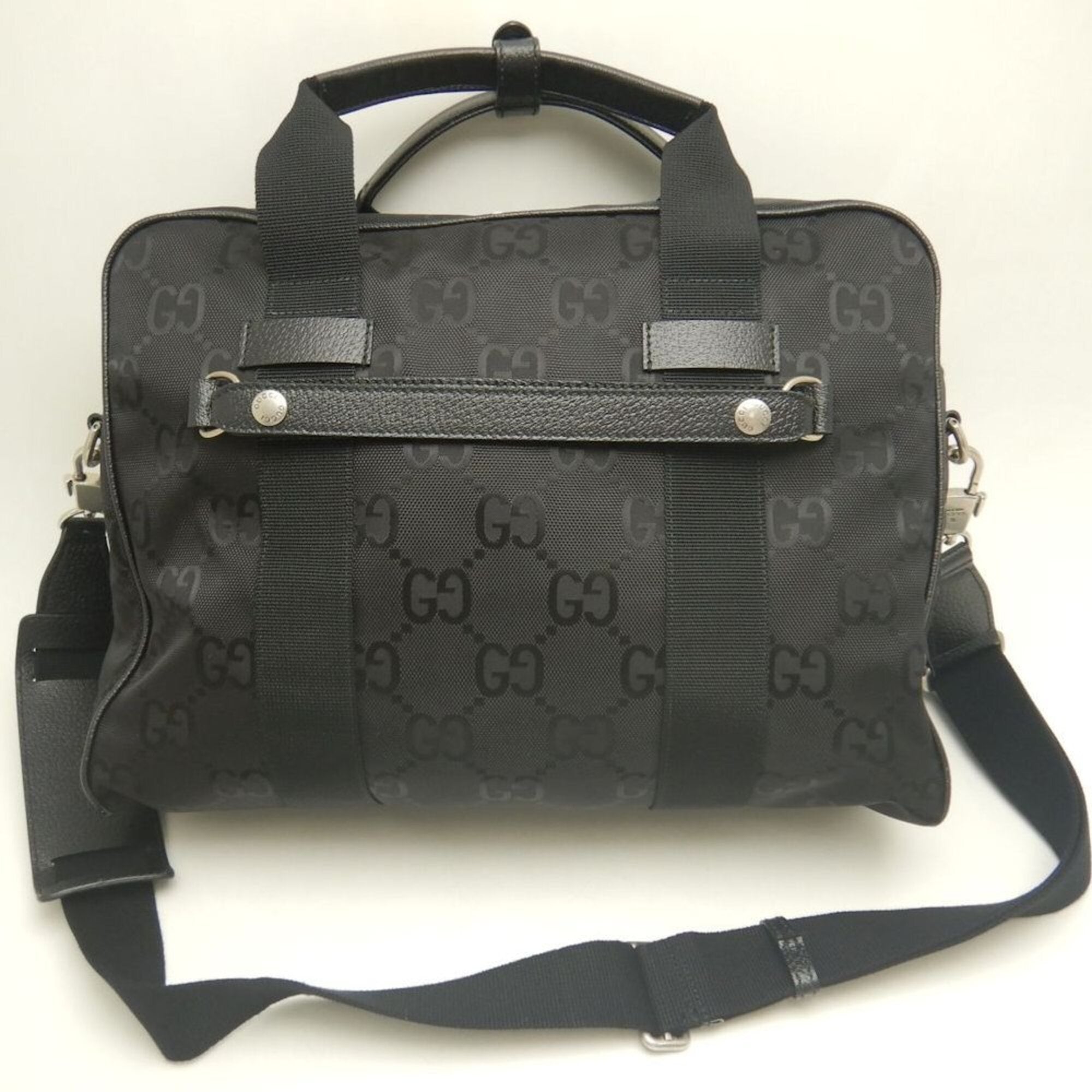 Gucci Black Nylon Canvas Briefcase (Pre-Owned)