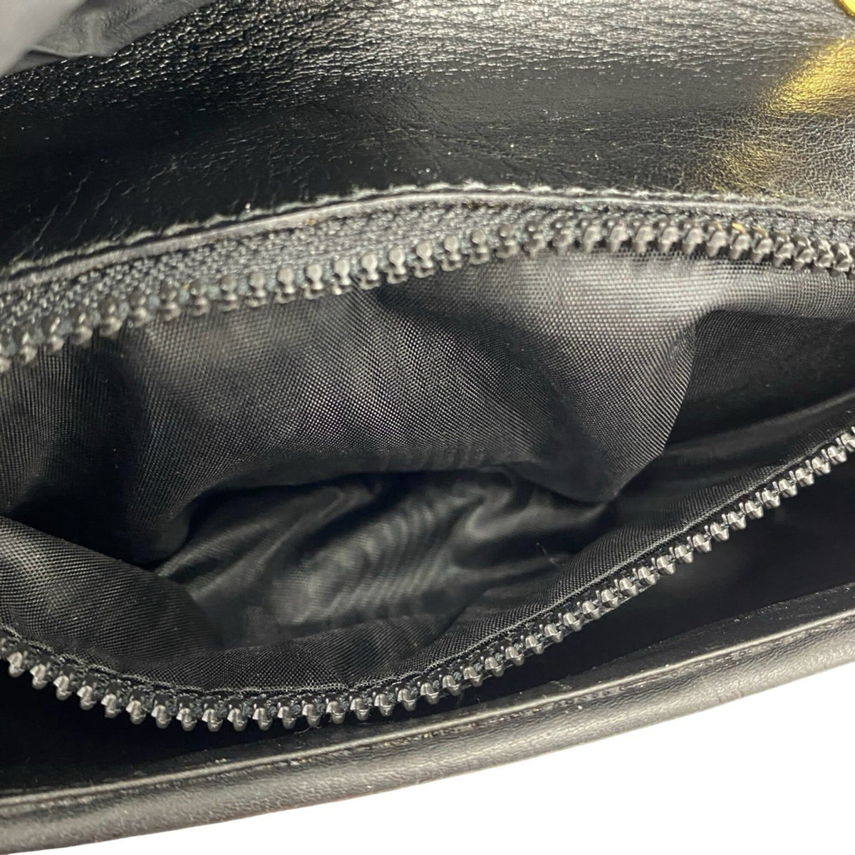 Celine Black Leather Pochette Shoulder Bag (Pre-Owned)