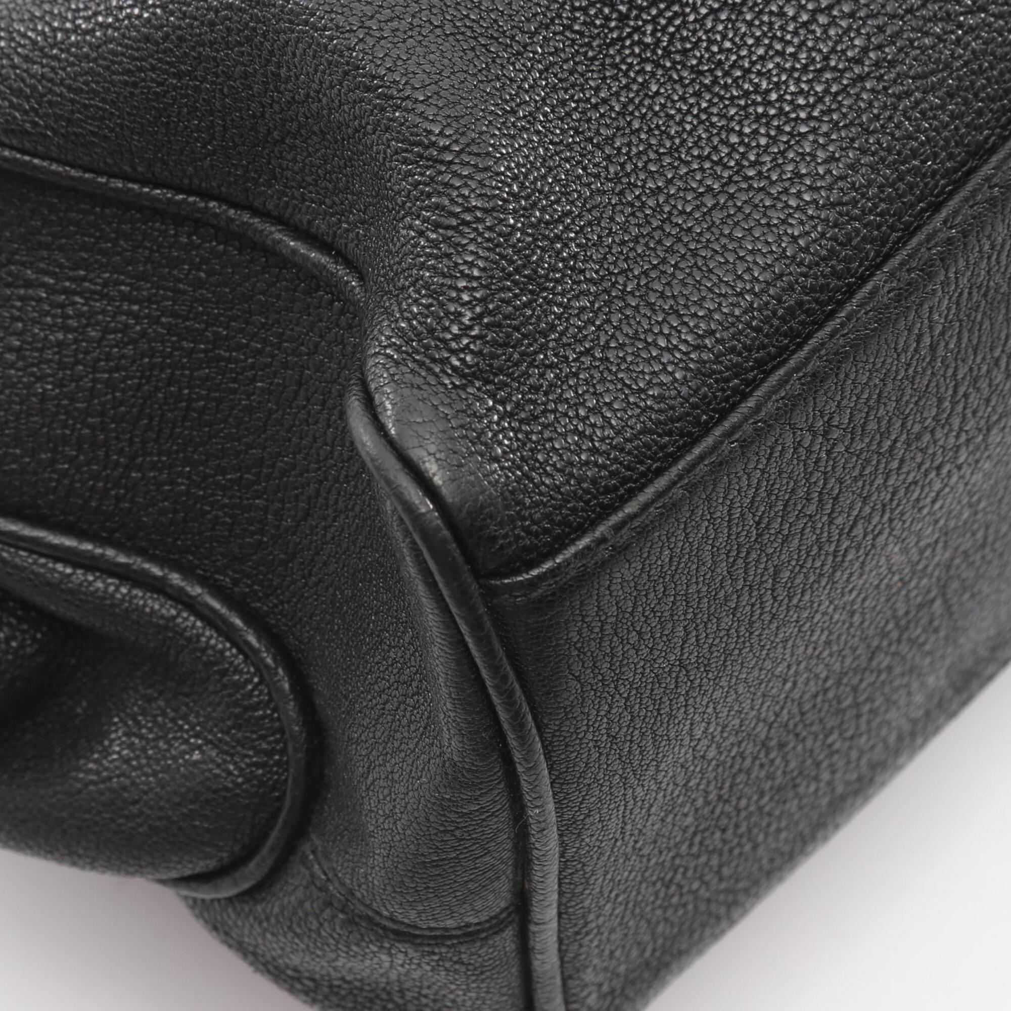 Bvlgari Black Leather Handbag Shoulder Bag (Pre-Owned)