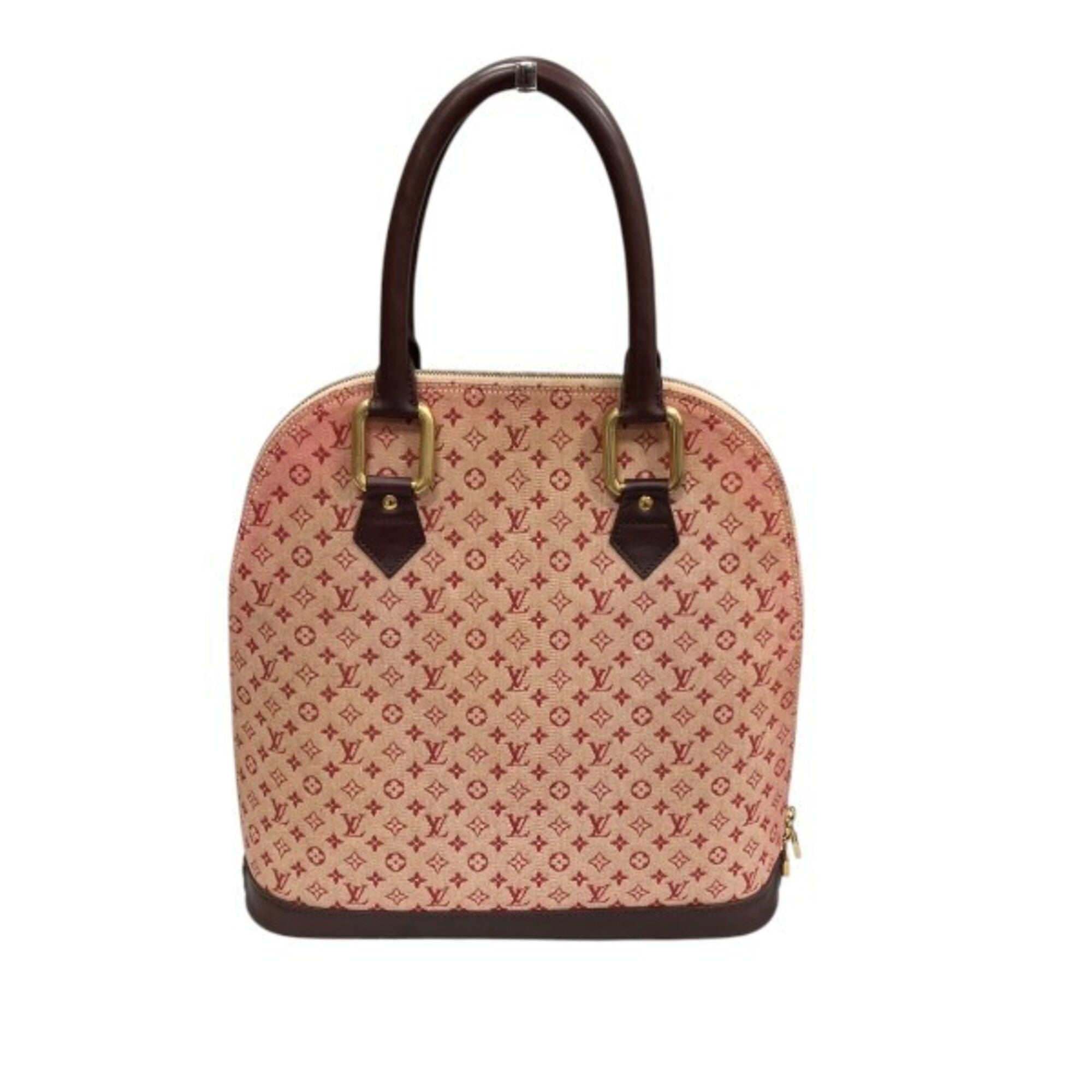 Louis Vuitton Red Color Canvas Leather Handbag (Pre-Owned)