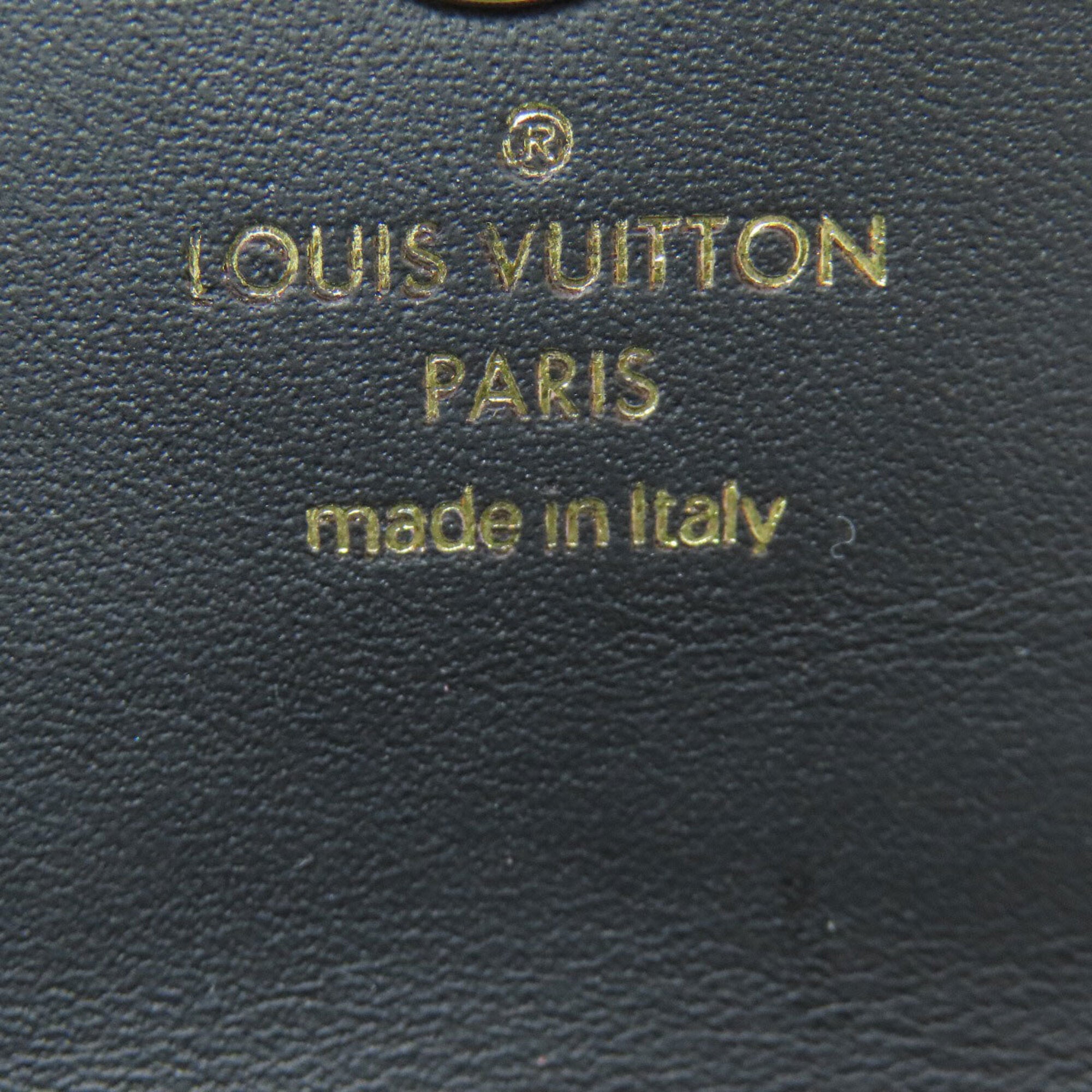 Louis Vuitton Noir Leather Coin Purse/Coin Case (Pre-Owned)