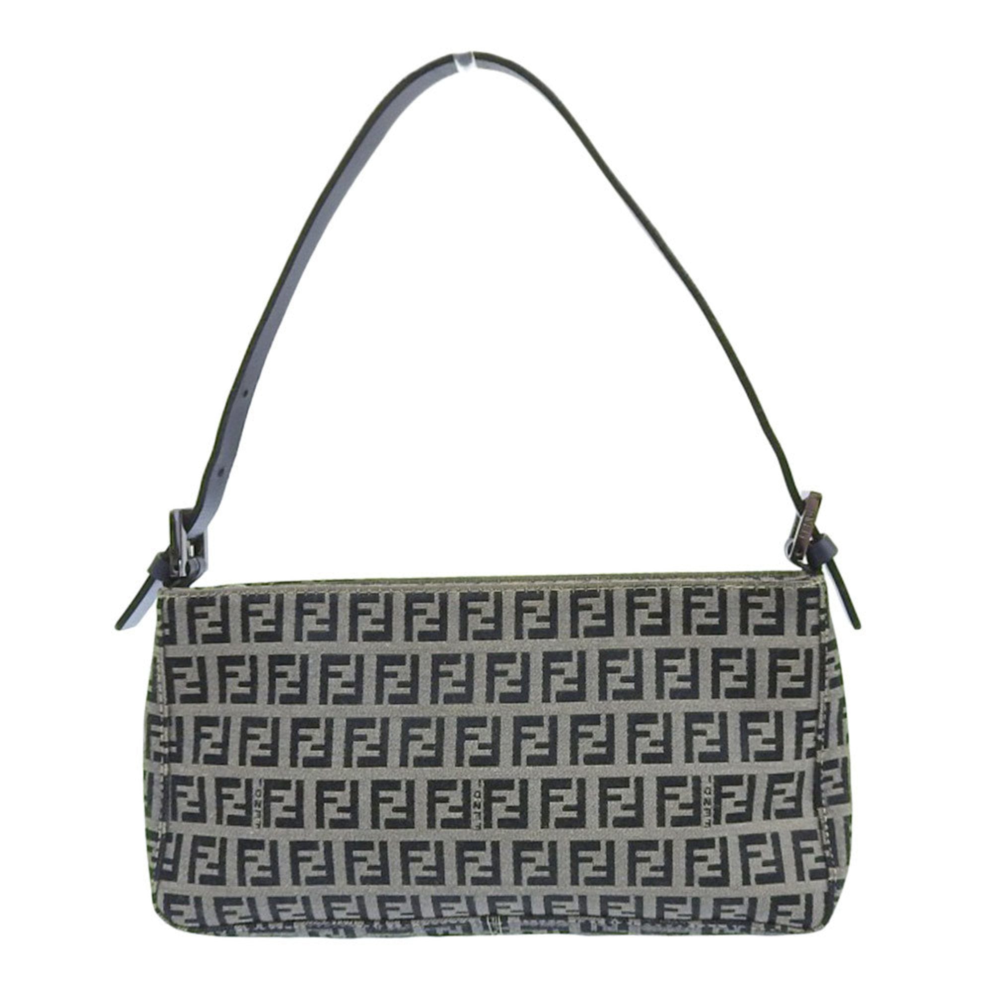 Fendi Navy Canvas Leather Pouch (Pre-Owned)