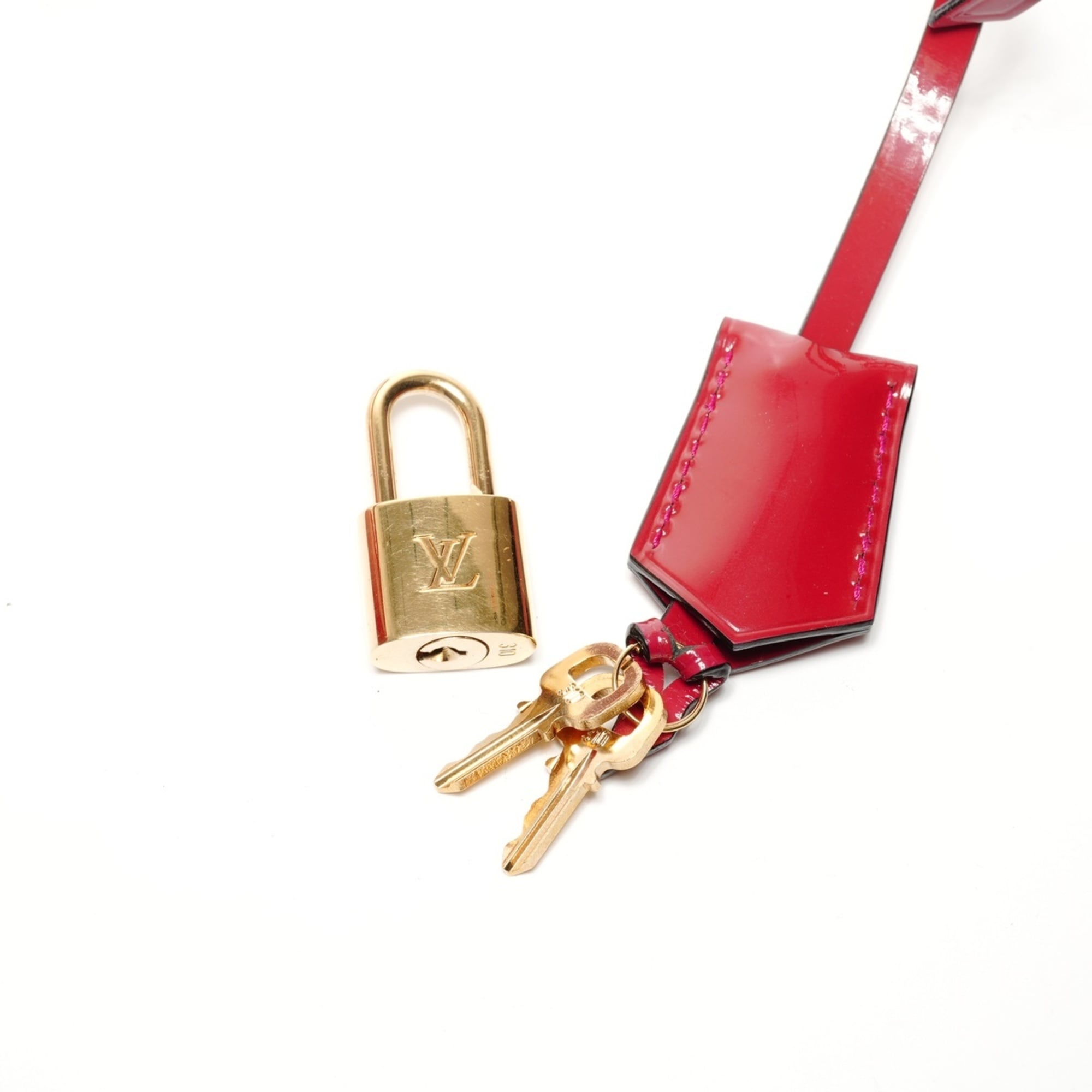 Louis Vuitton Red Color Vernis Handbag (Pre-Owned)