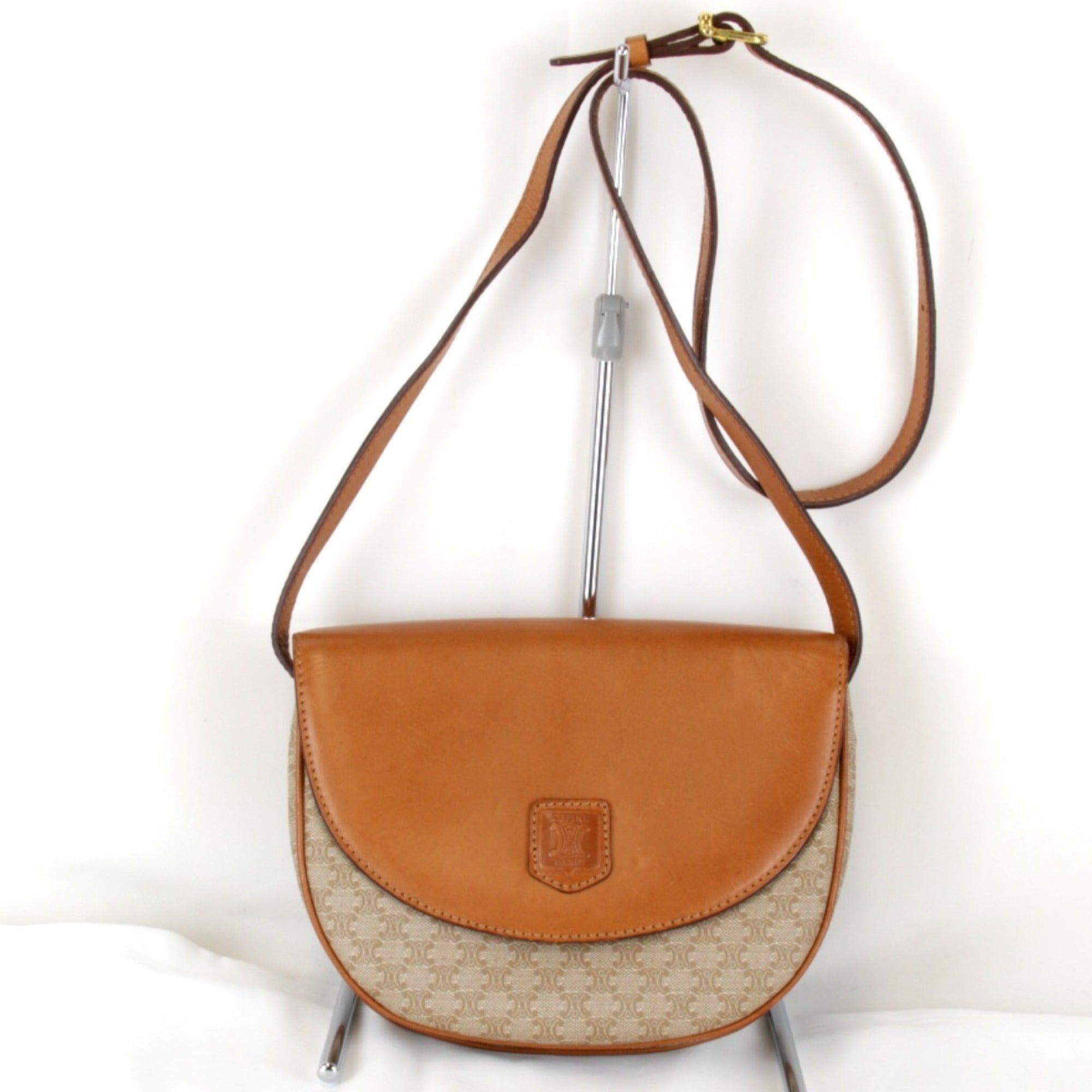 Celine Brown Leather Pvc Shoulder Bag (Pre-Owned)