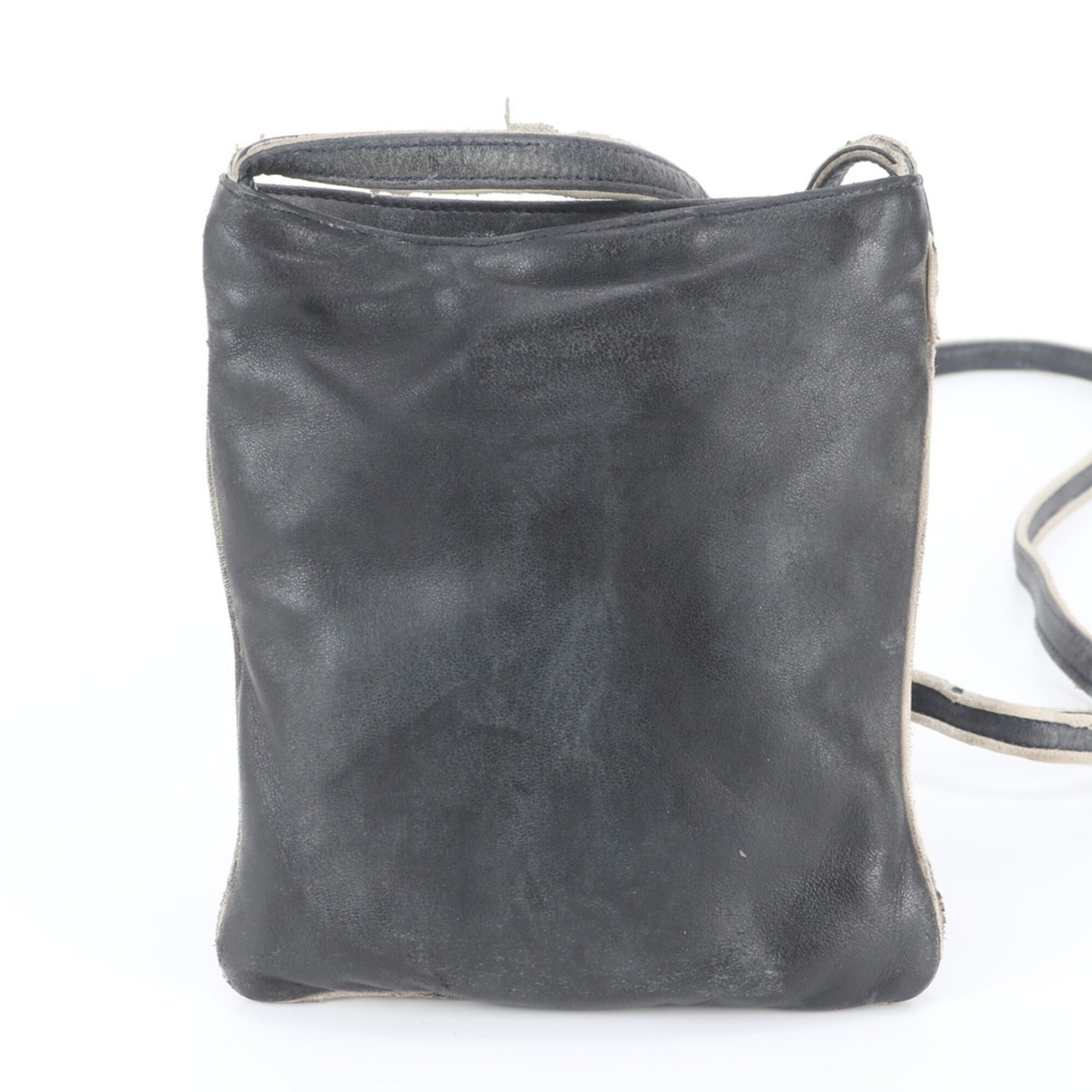 Loewe Black White Leather Crossbody Bag Pochette Shoulder Bag Tote Bag (Pre-Owned)
