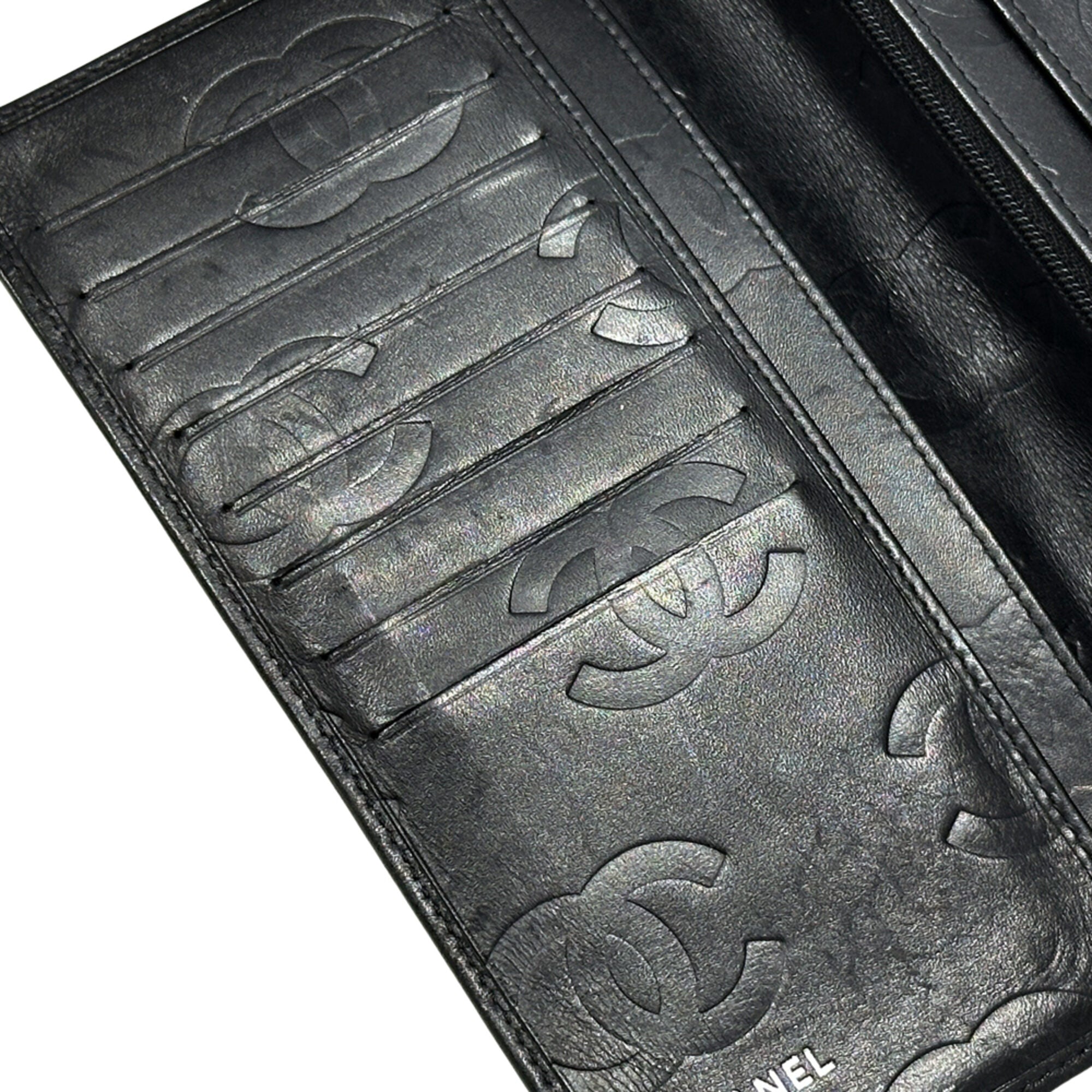 Chanel Black Long Wallet (Bi-Fold) (Pre-Owned)