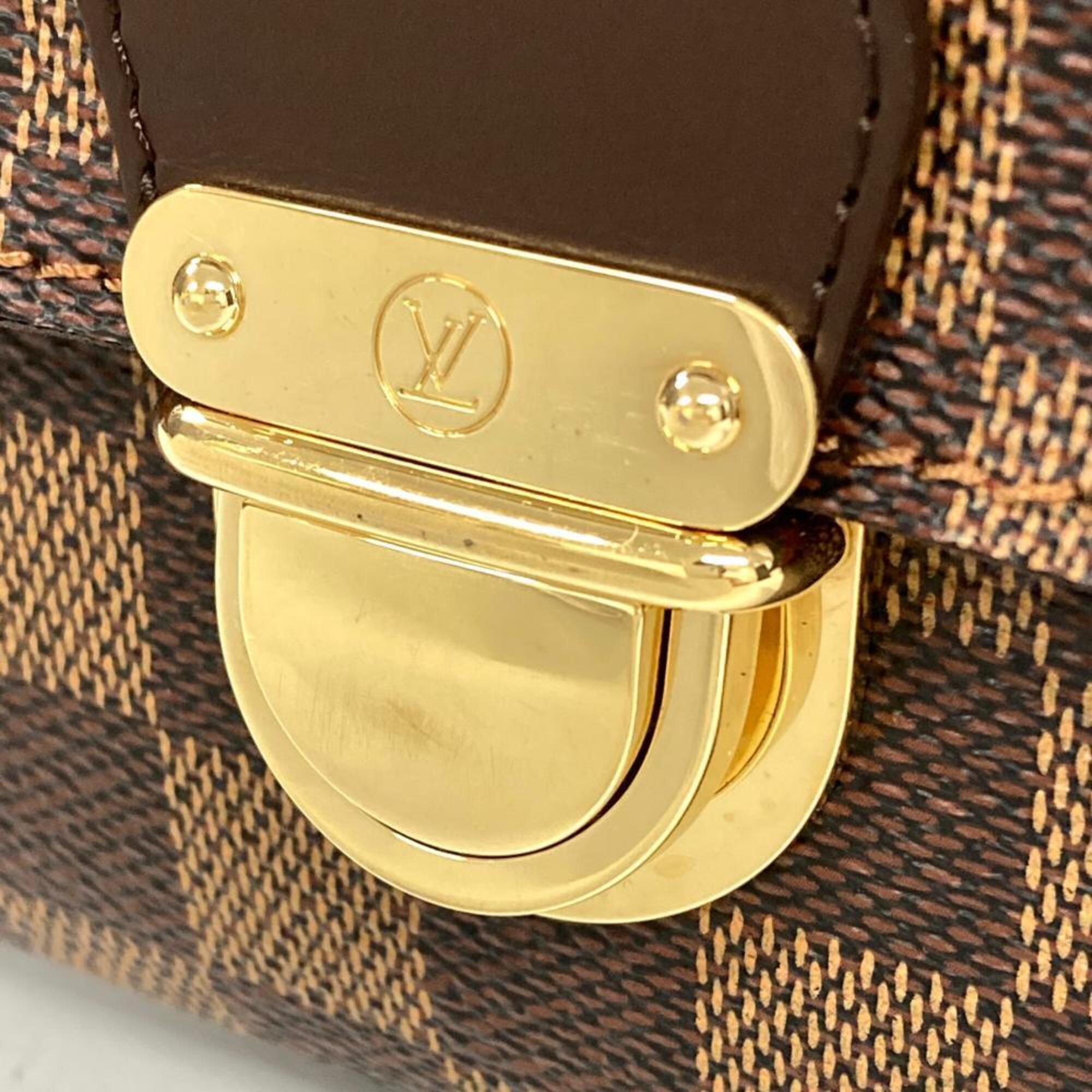 Louis Vuitton Damier Brown Damier Canvas Ebene Damier Canvas Shoulder Bag (Pre-Owned)