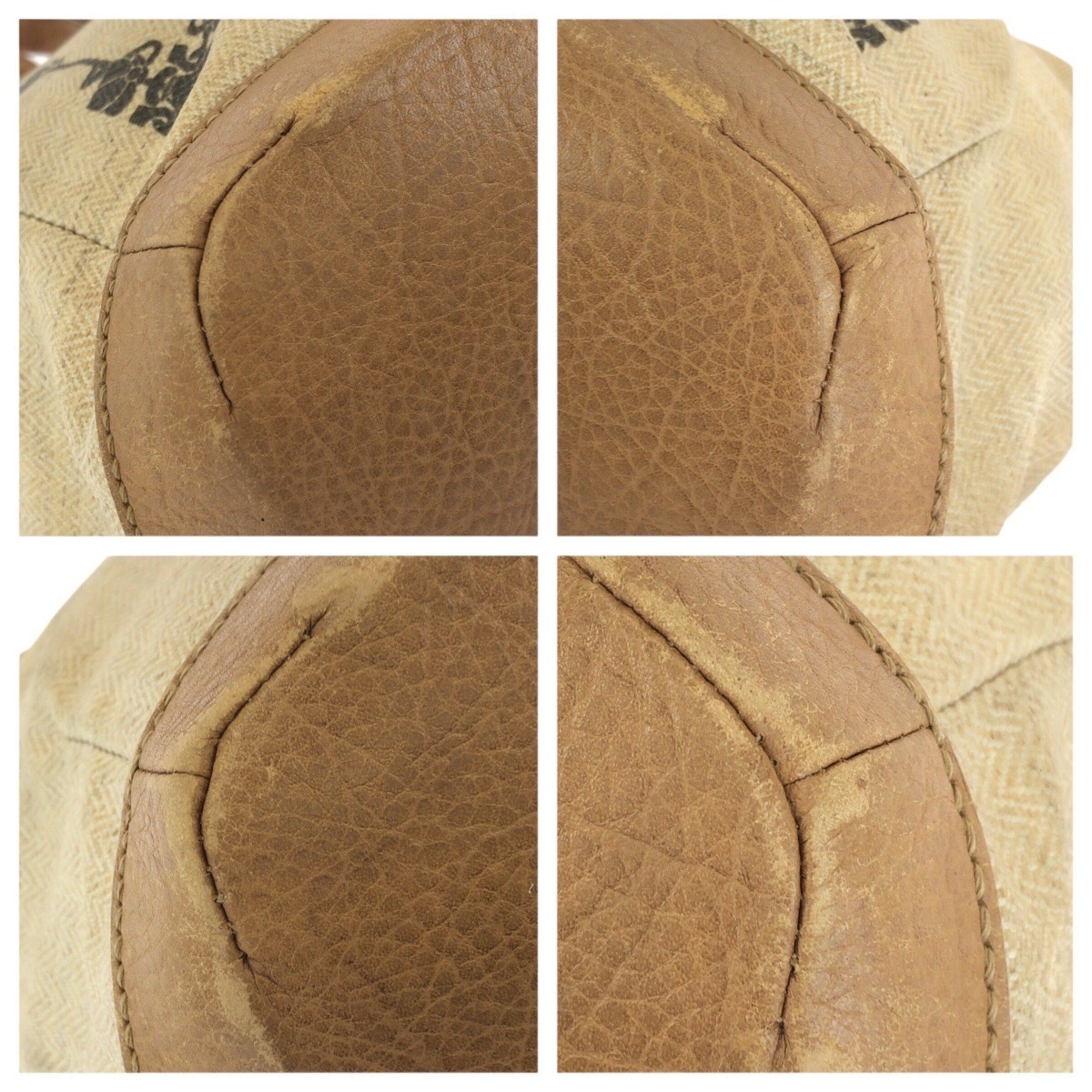 Bvlgari Beige Brown Pvc Leather Handbag Tote Bag (Pre-Owned)