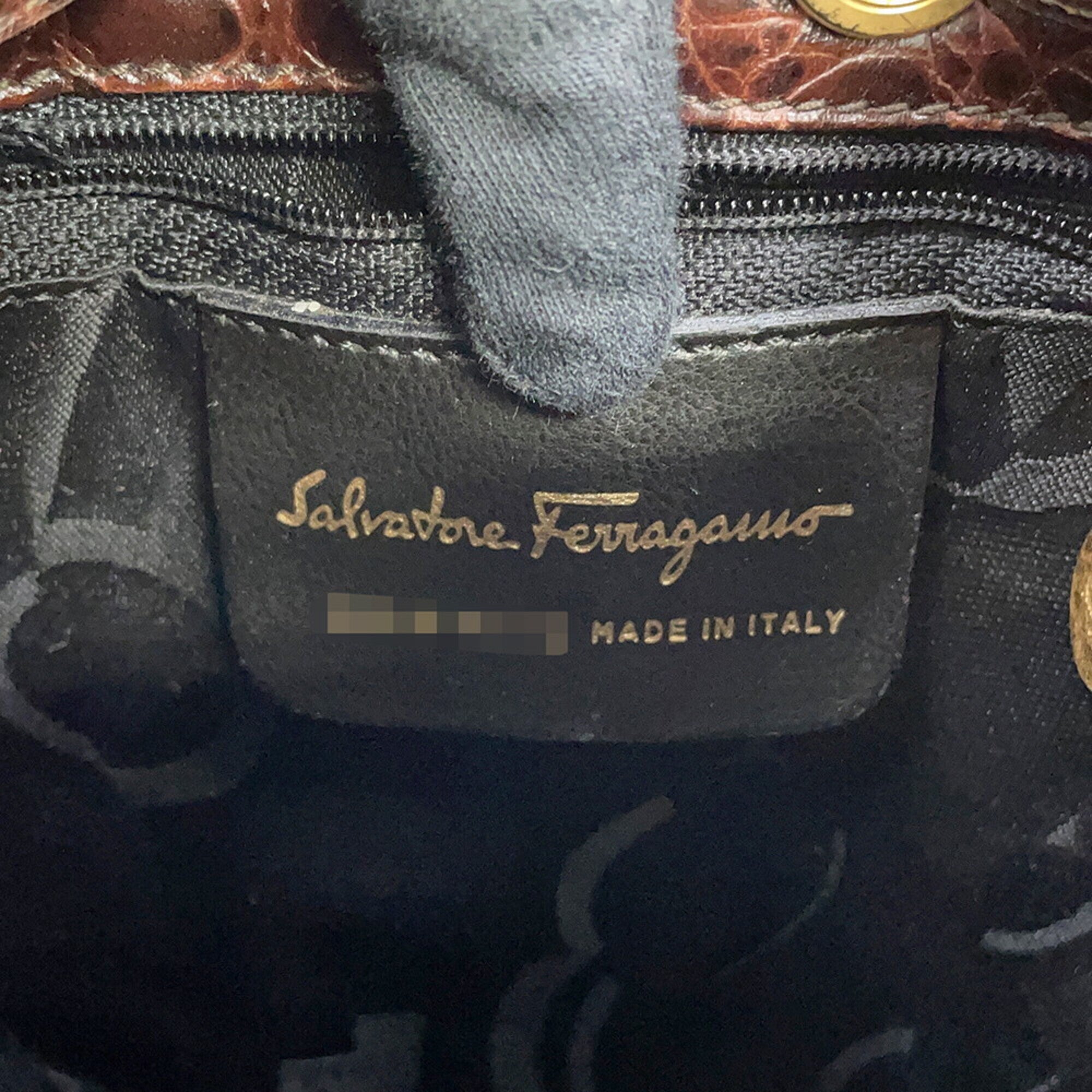 Salvatore Ferragamo Vara Brown Leather Handbag (Pre-Owned)