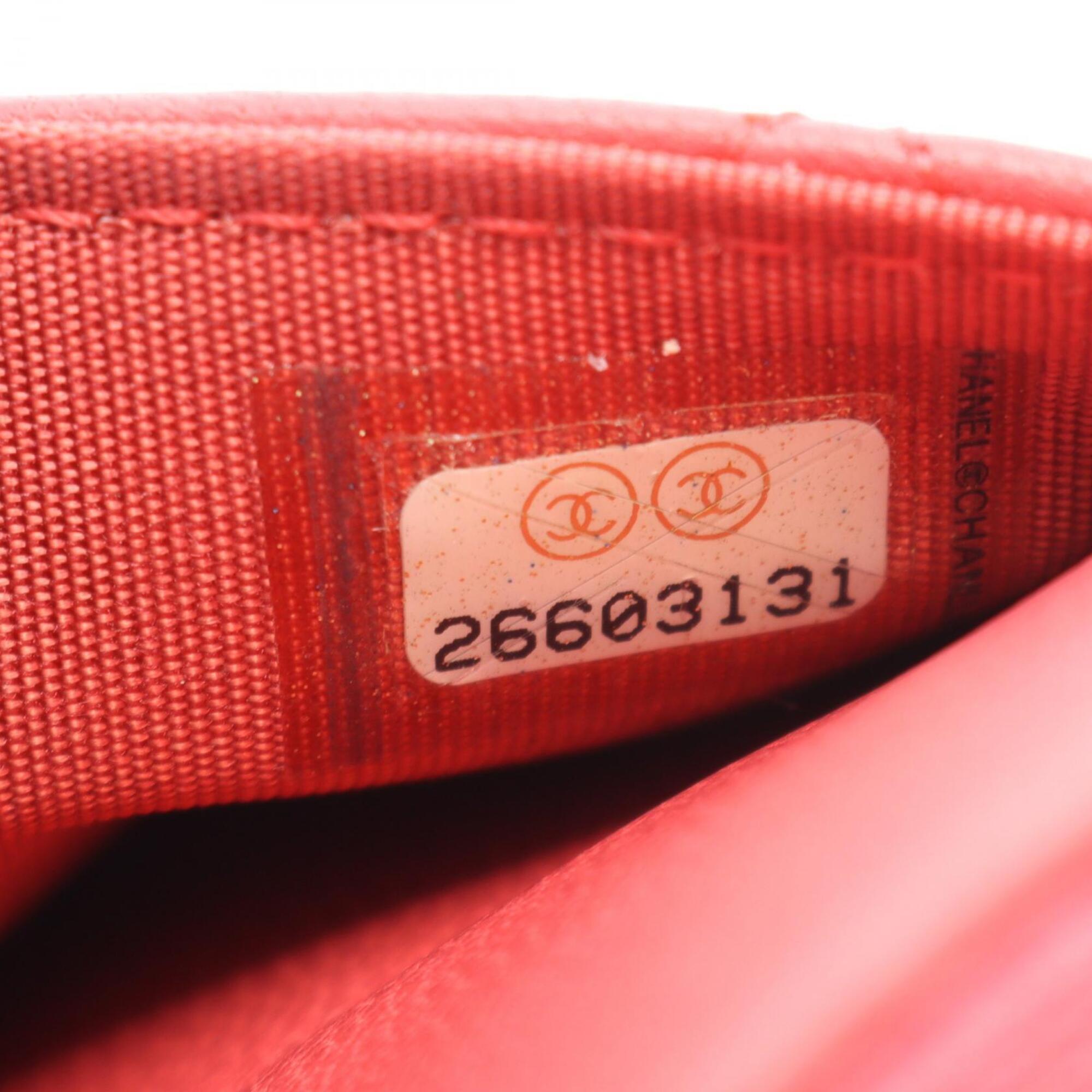 Chanel Pink Leather Handbag Shoulder Bag (Pre-Owned)