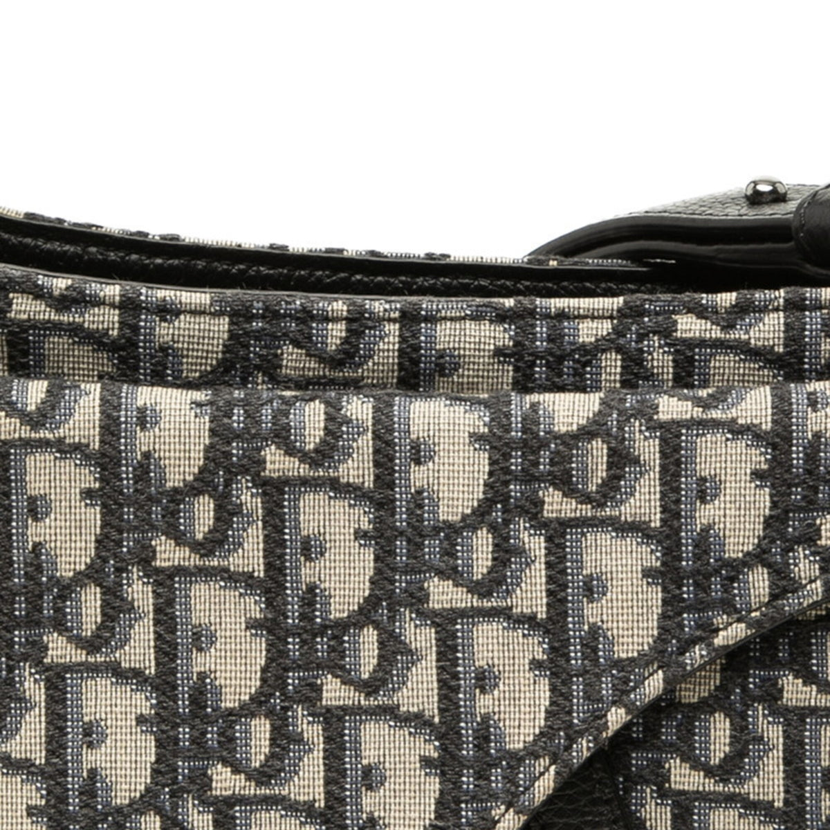 Christian Dior Beige Navy Canvas Leather Handbag Shoulder Bag (Pre-Owned)