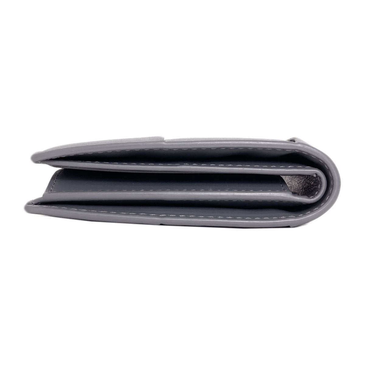 Bottega Veneta Gray Leather Wallet (Bi-Fold) (Pre-Owned)