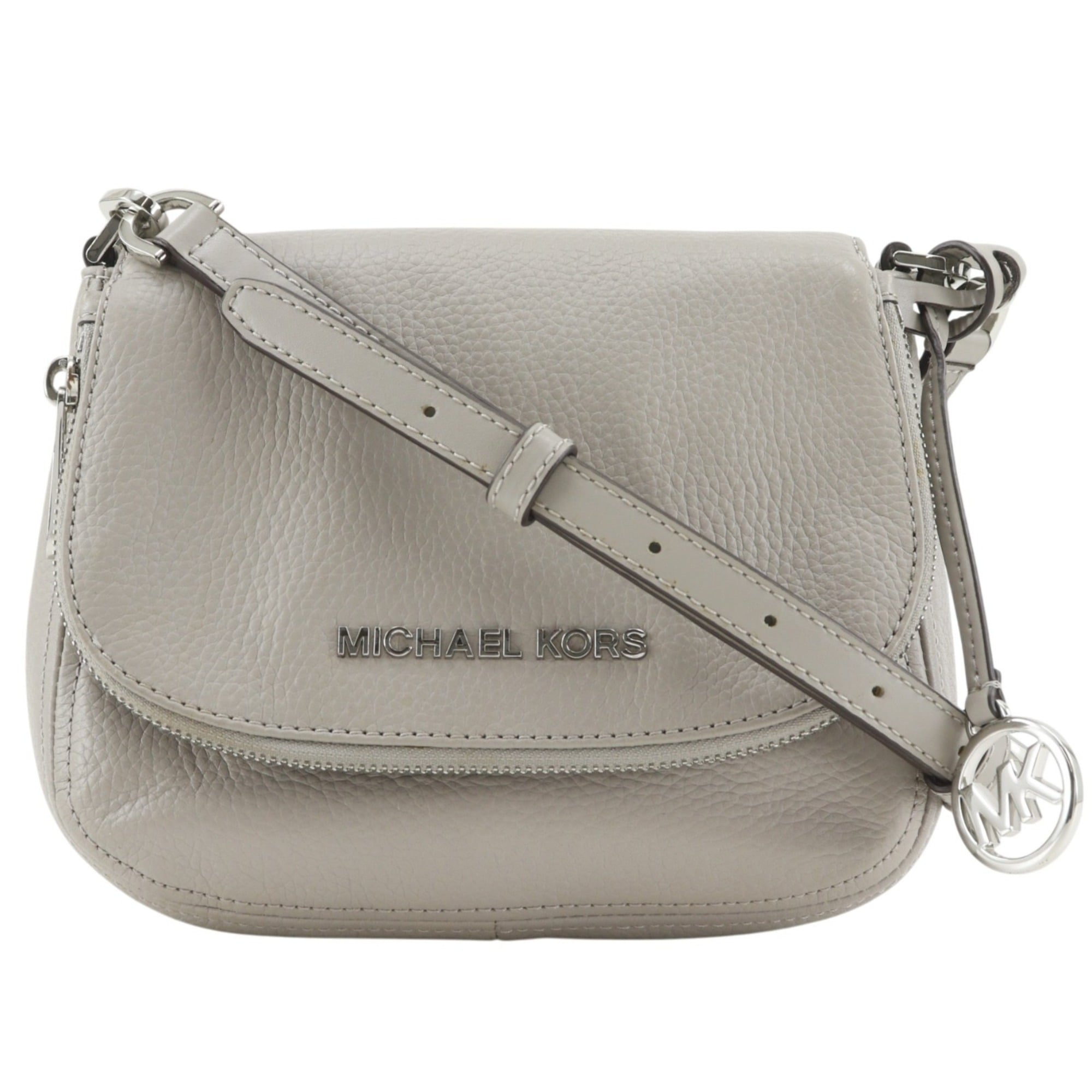 Michael Kors Gray Leather Shoulder Bag (Pre-Owned)